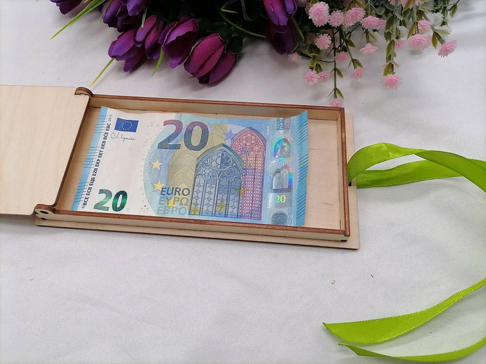 Drevená Maďarská obálka na peniaze pre rybára