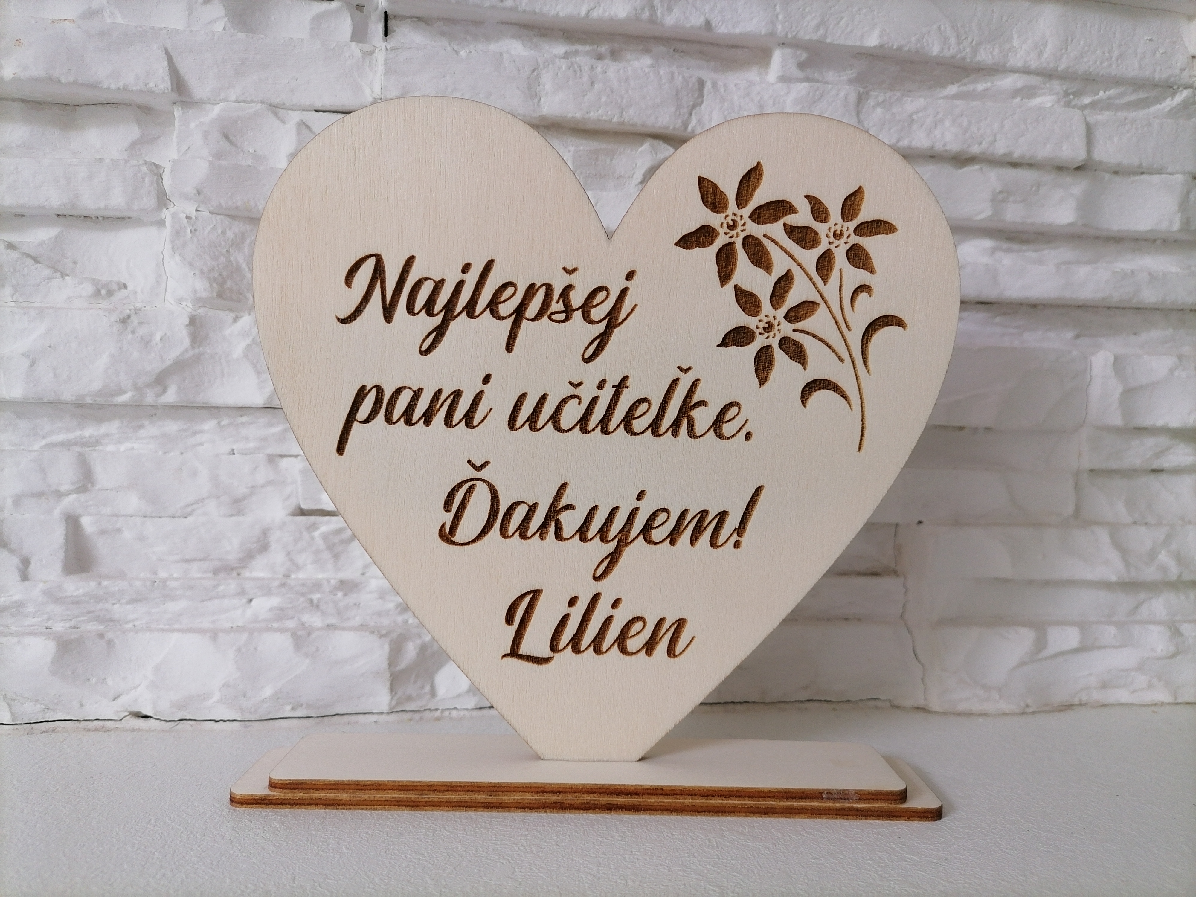Srdiečko stojan pre učiteľov