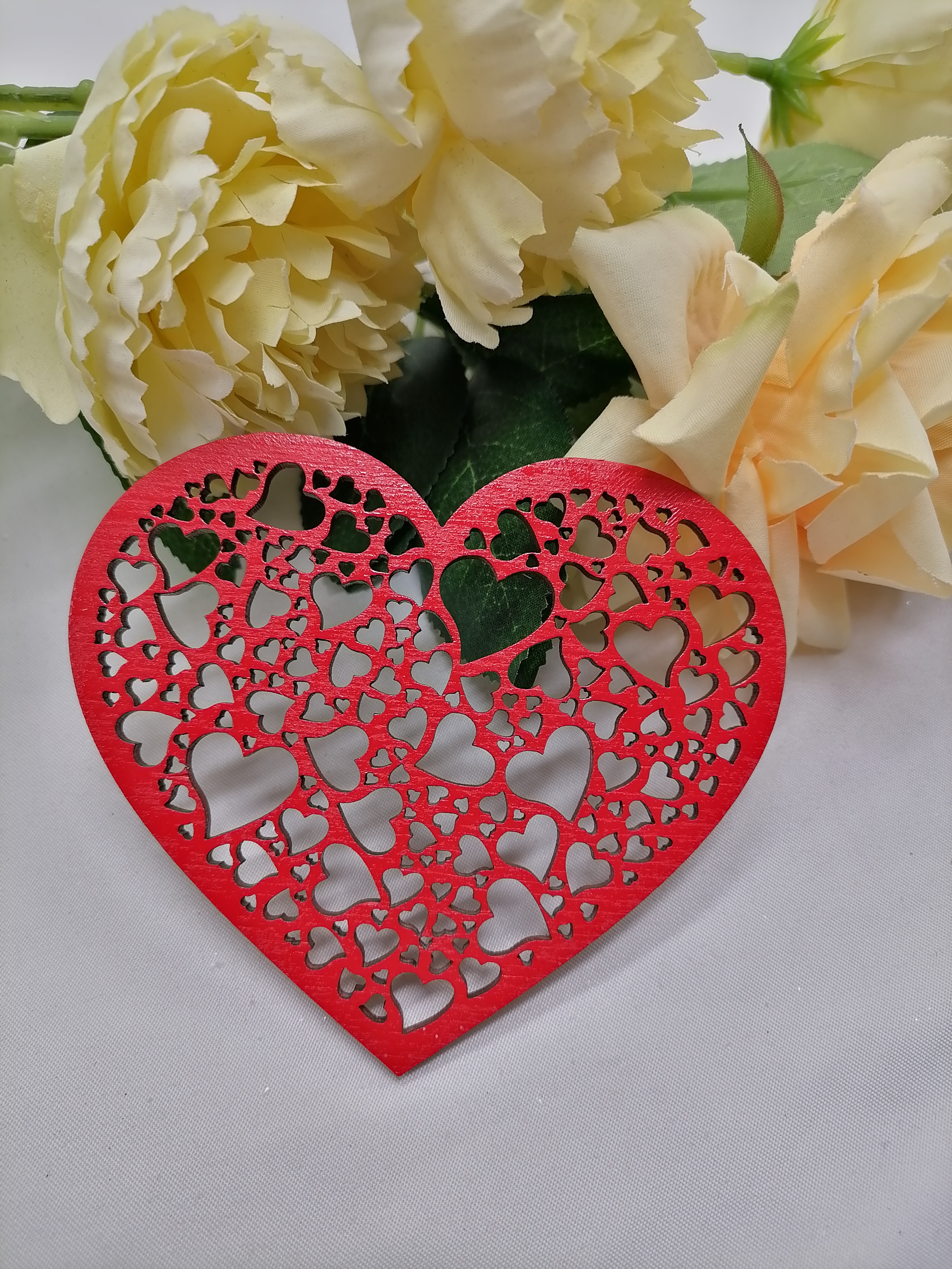 Srdiečkové srdiečko na valentína červené 9cm