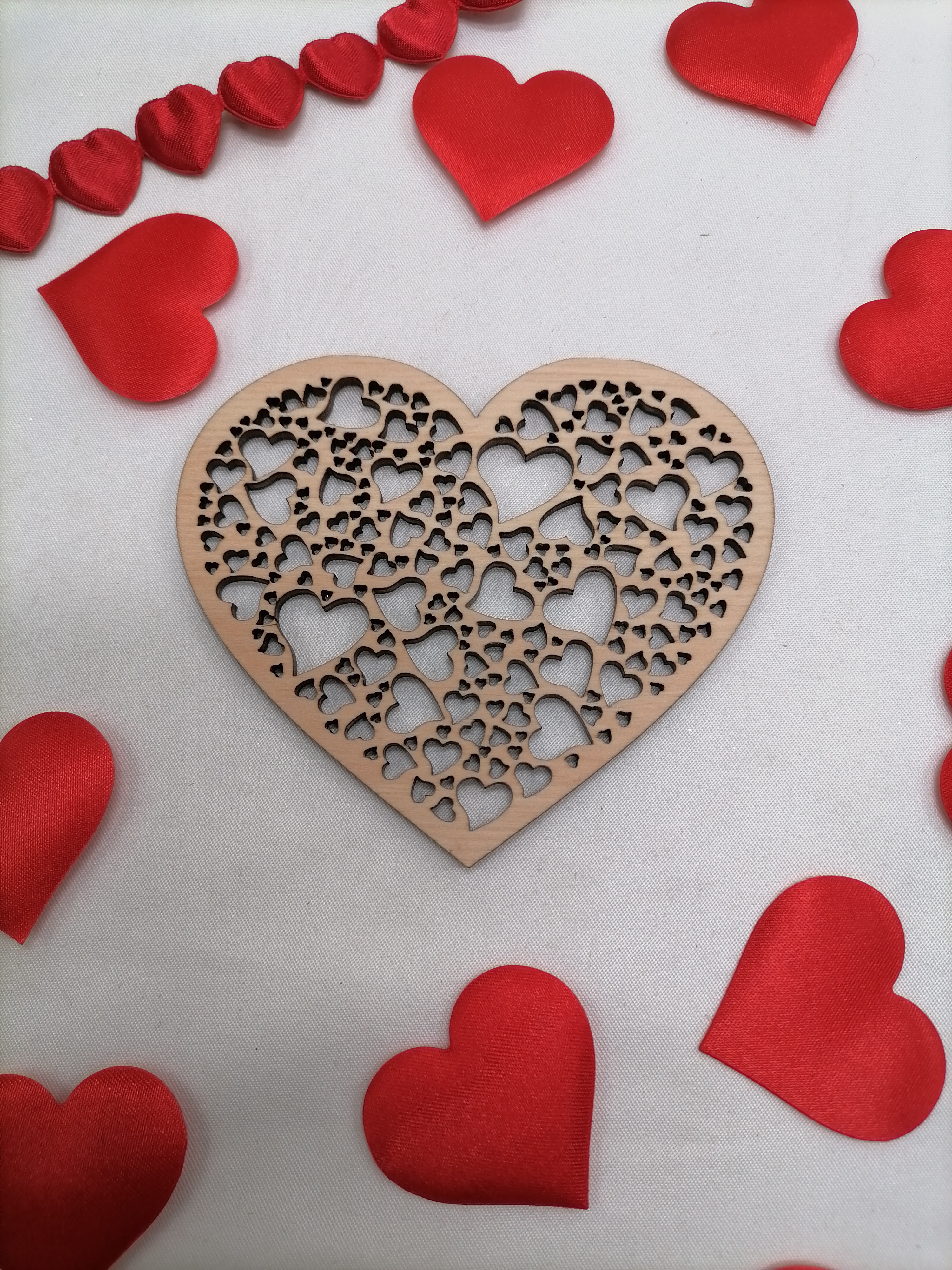 Srdiečkové srdiečko na Valentína prírodné 12cm