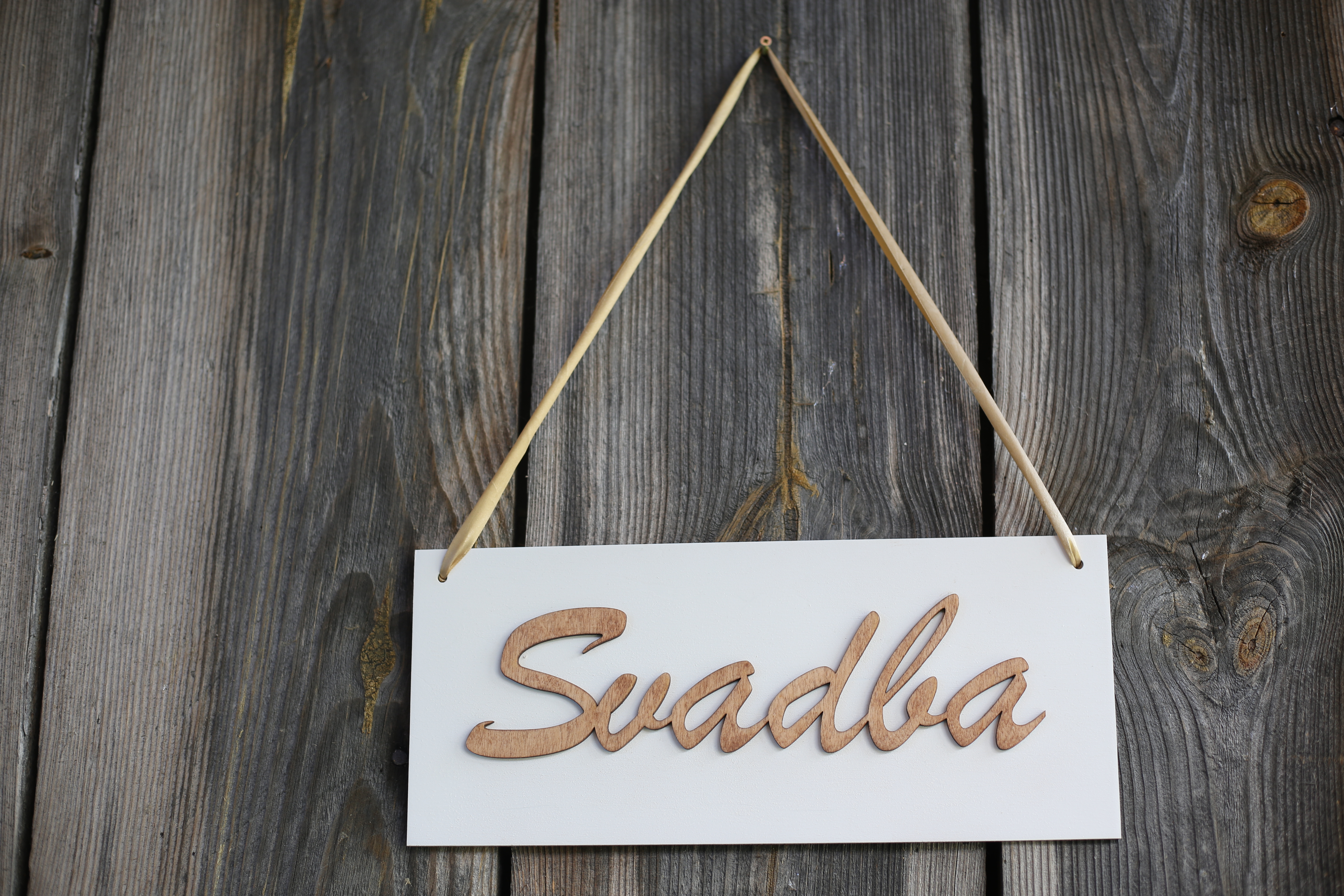 Svadobná tabuľka na zavesenie