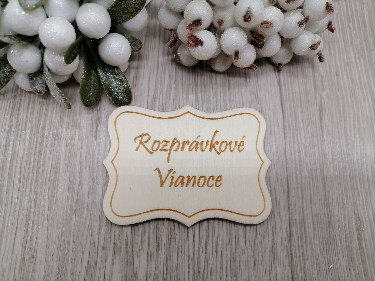 Tabuľka Rozprávkové Vianoce 8 cm