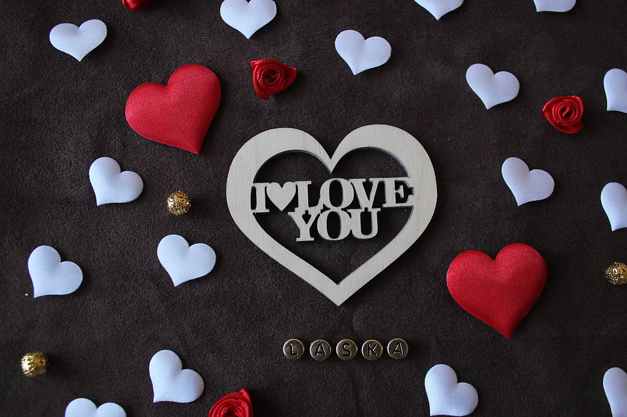 Valentínske srdiečko i love you 15 cm