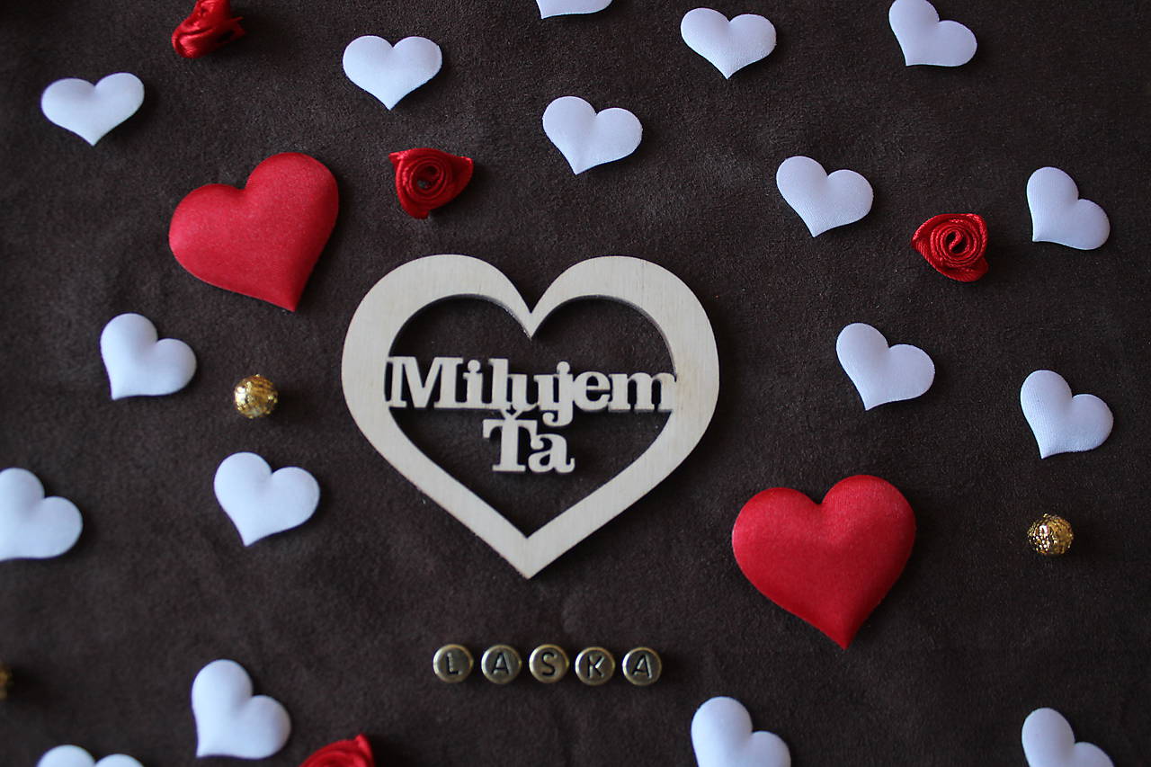 Valentínske srdiečko Milujem ťa 10 cm