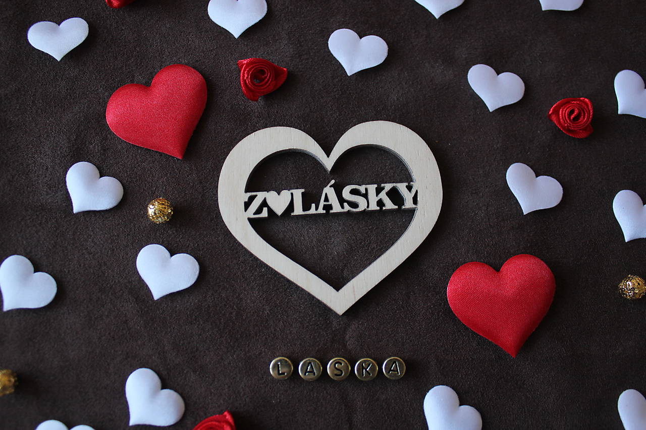 Valentínske srdiečko z lásky 7cm