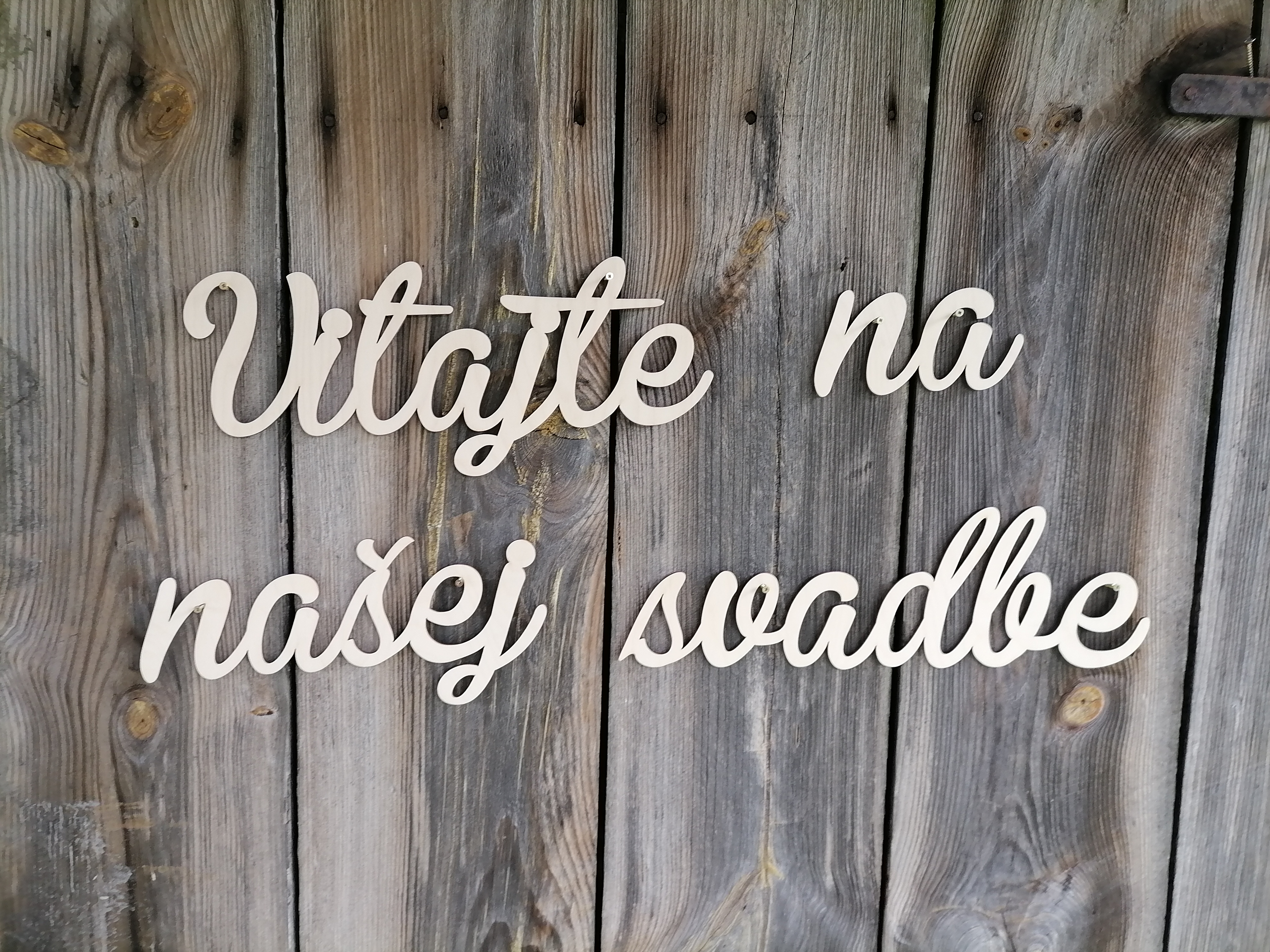Veľký výrez vitajte na našej svadbe