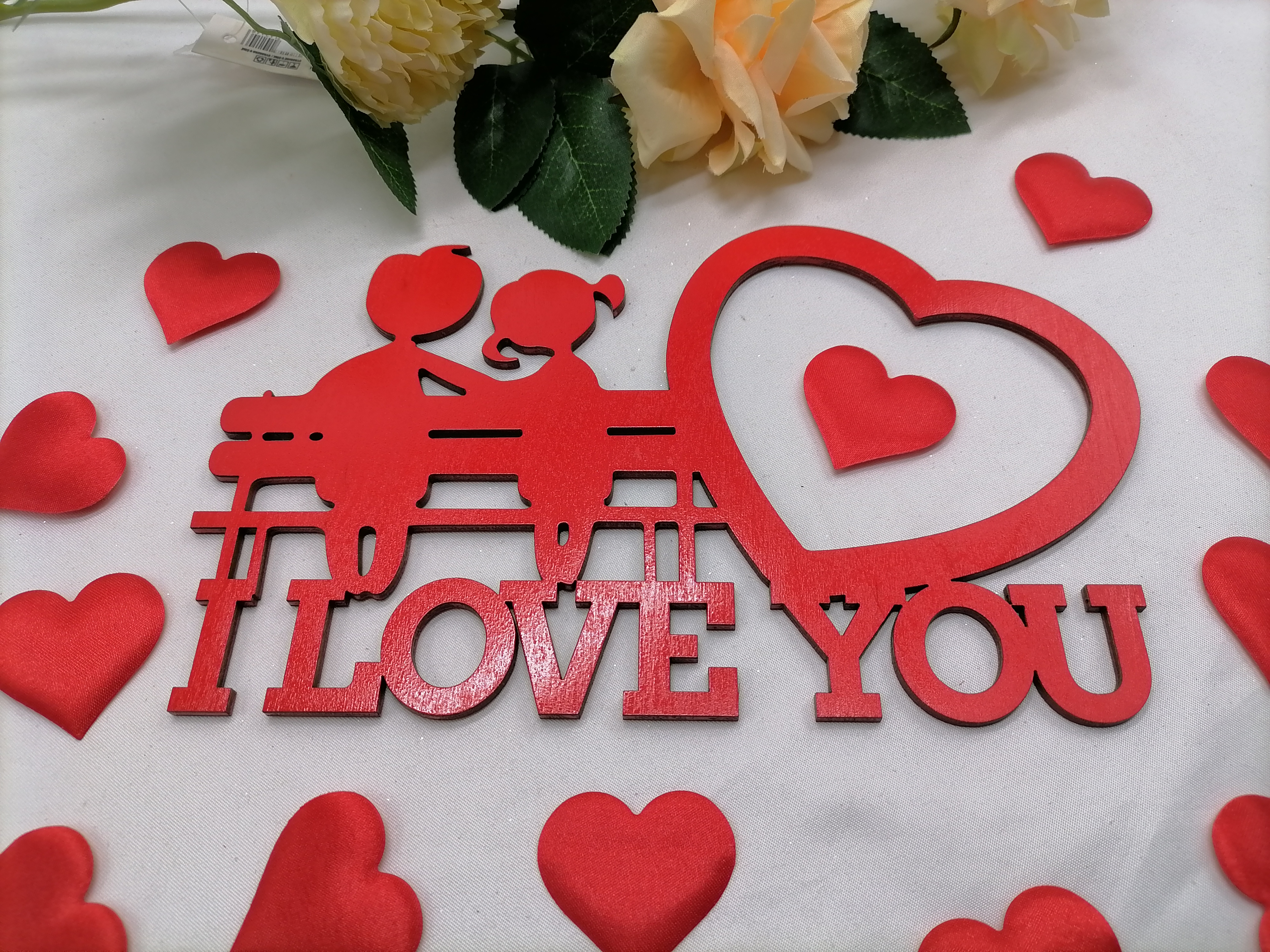 Dekorácia na valentína červená 15 cm