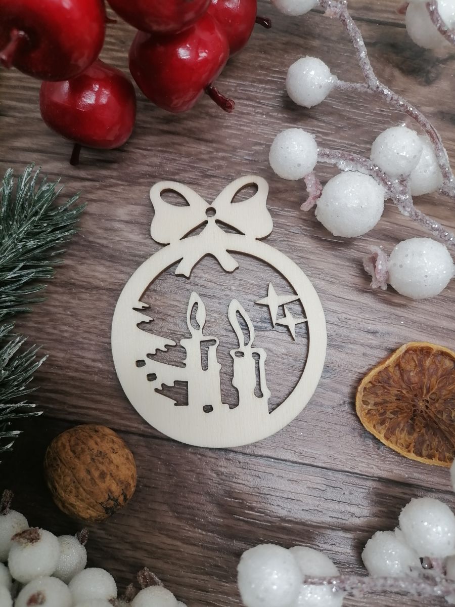 Vianočná guľa 9x7cm