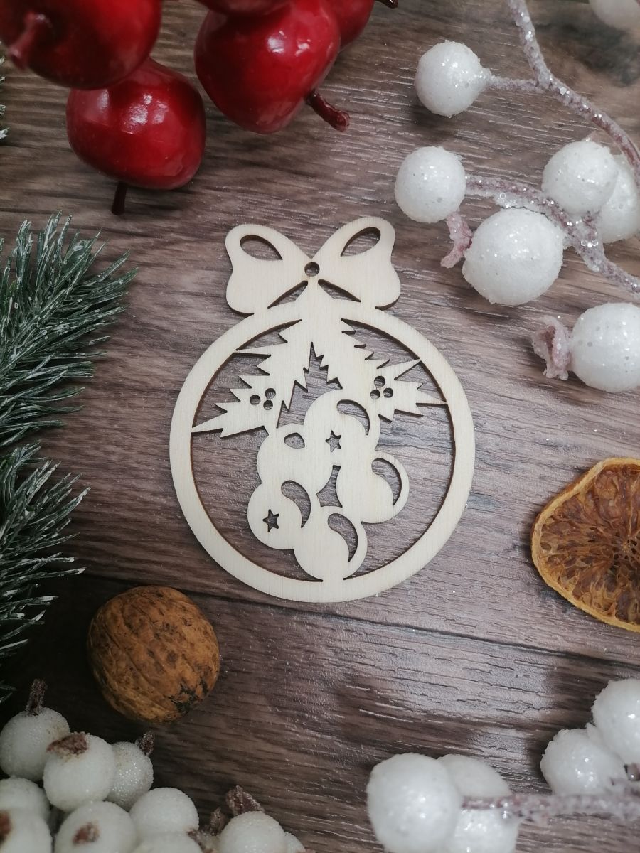 Vianočná guľa 9x7cm