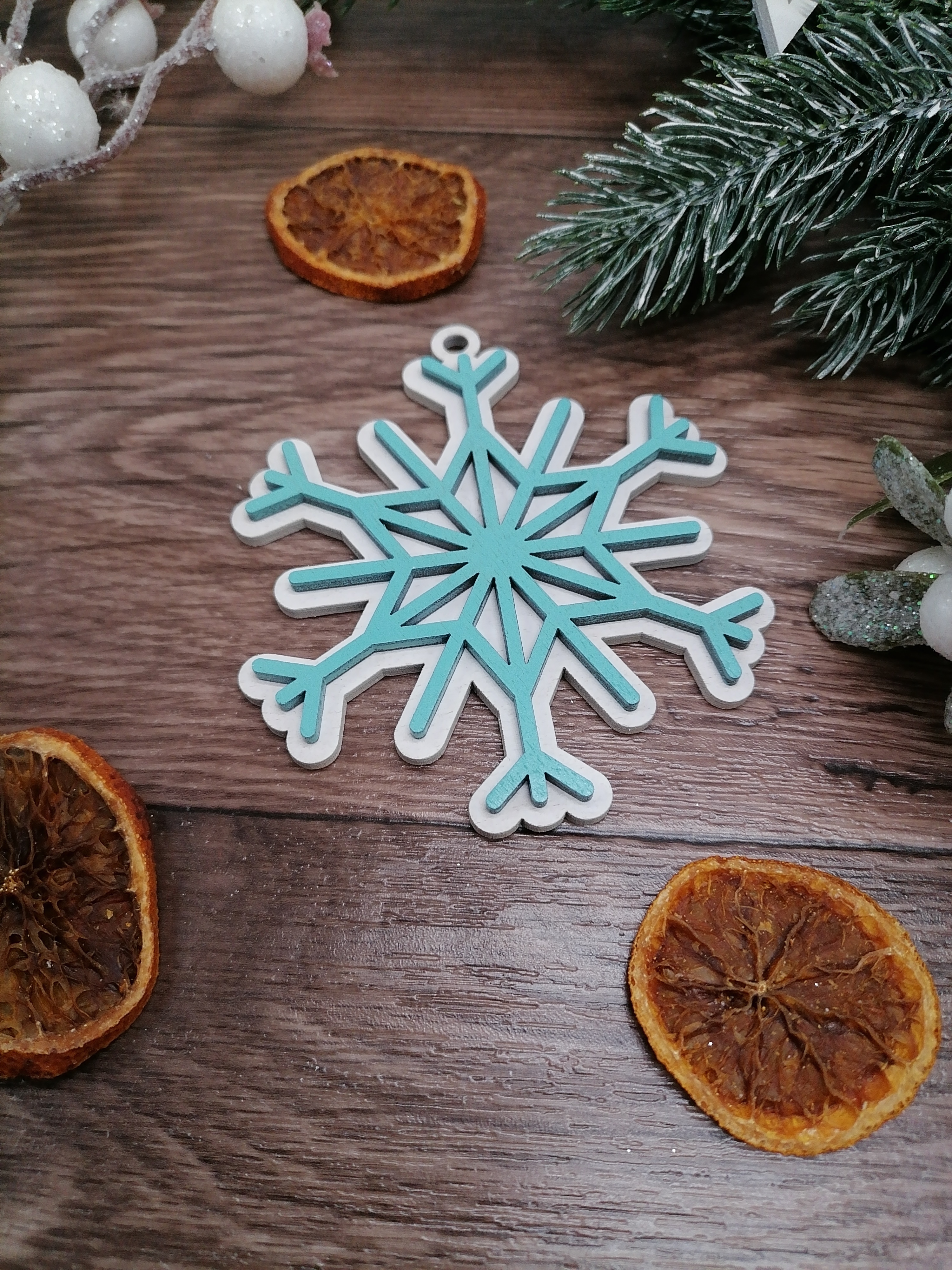 Vianočná vločka na stromček 10cm