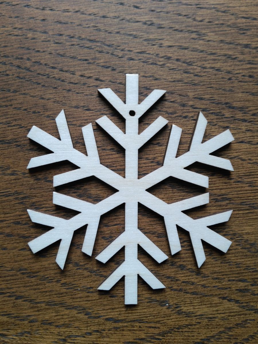 Vločka z dreva 10cm