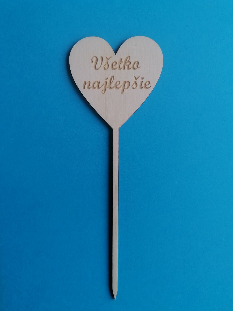 Zápich do kytice Všetko najlepšie