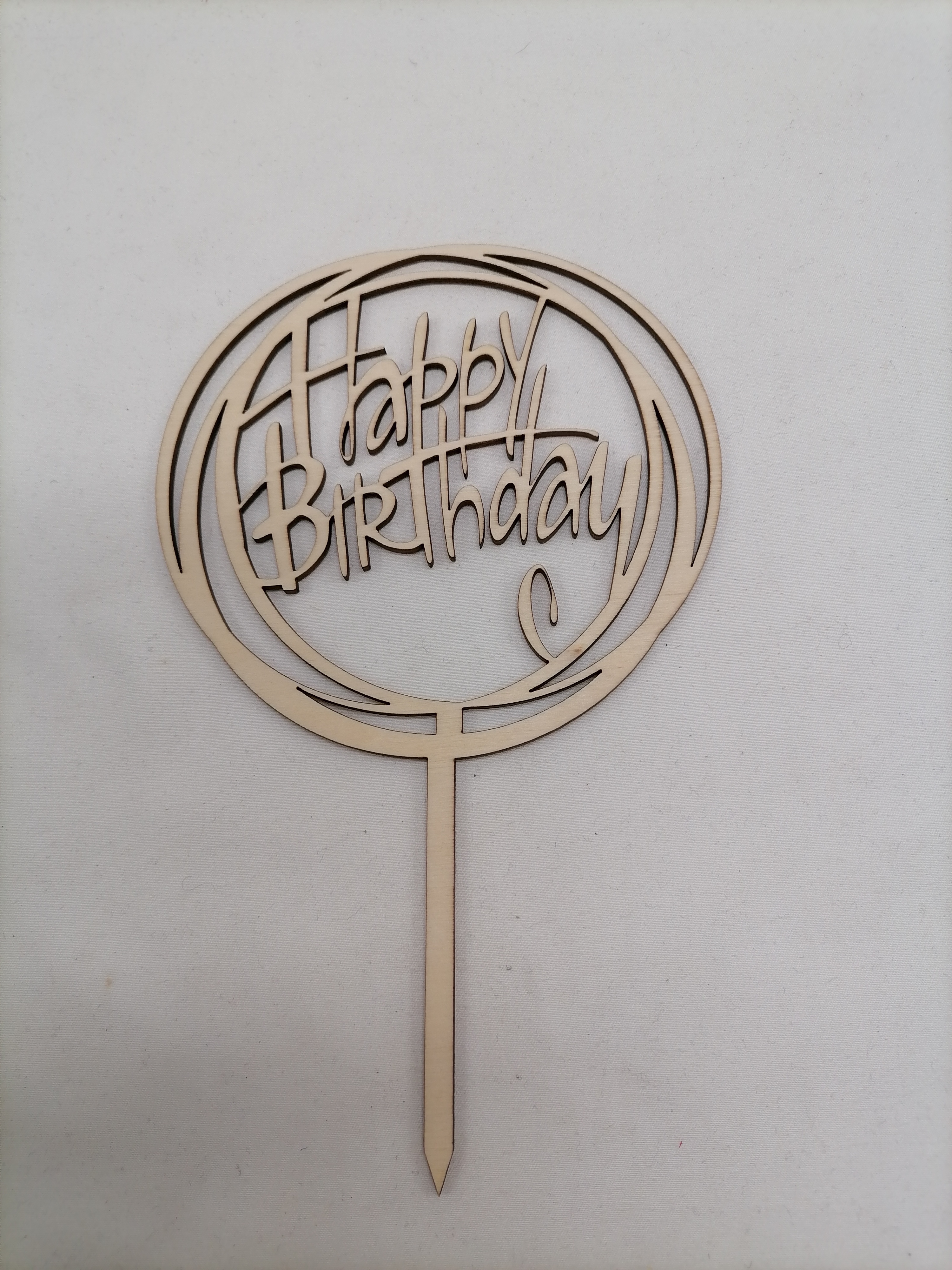 Zápich do torty happy birthday kruh