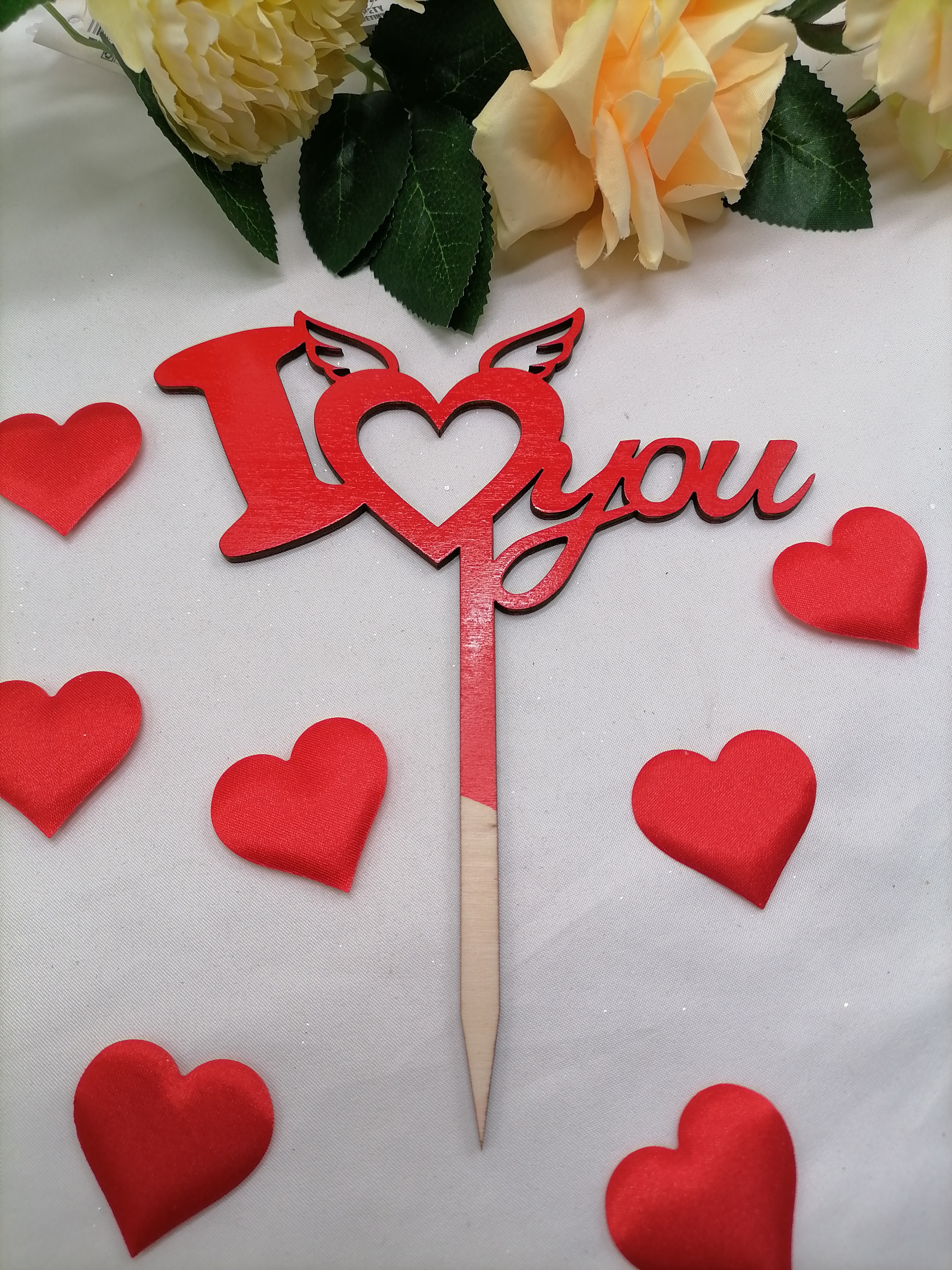 Zápich na valentína červený i love you
