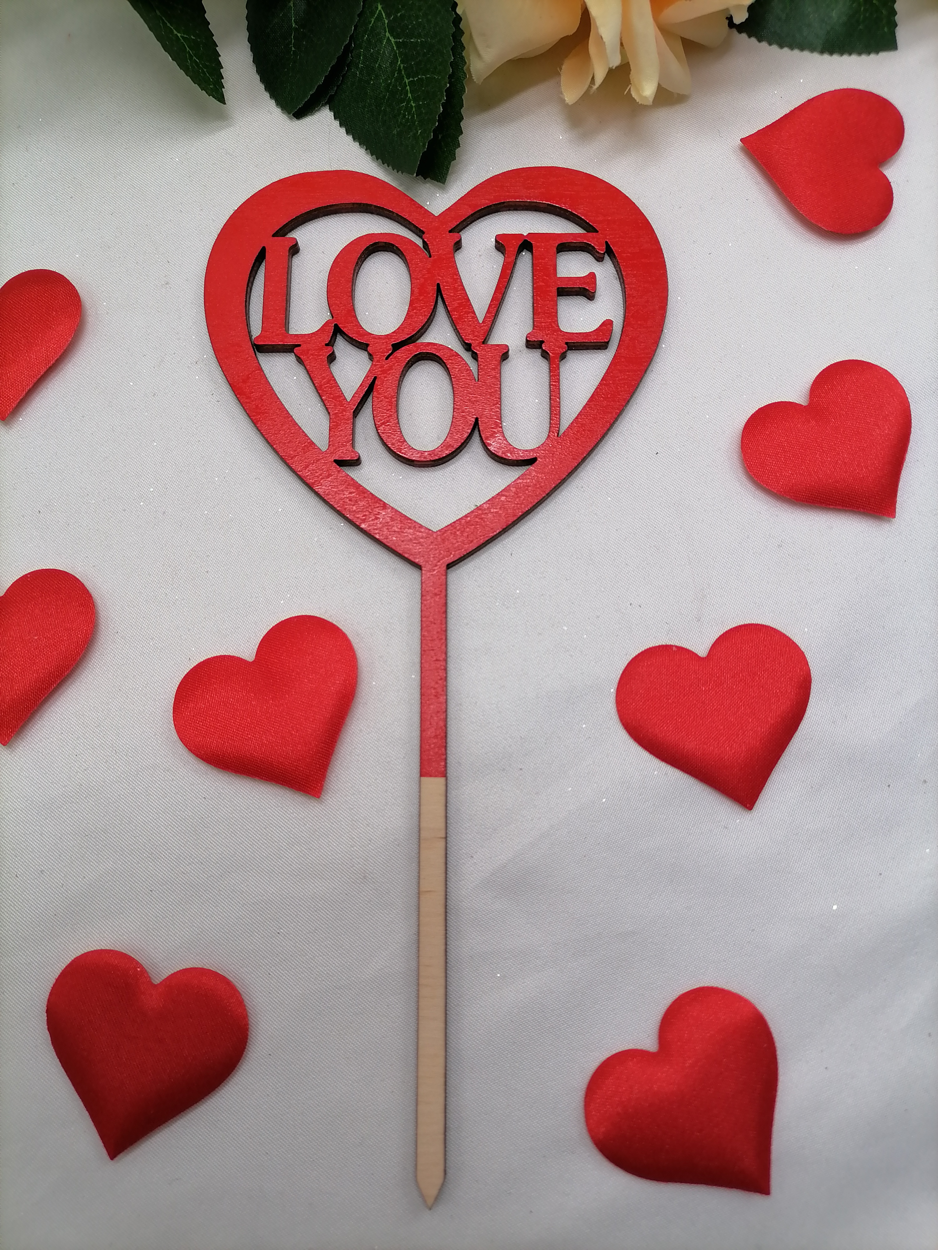 Zápich na valentína červený love you