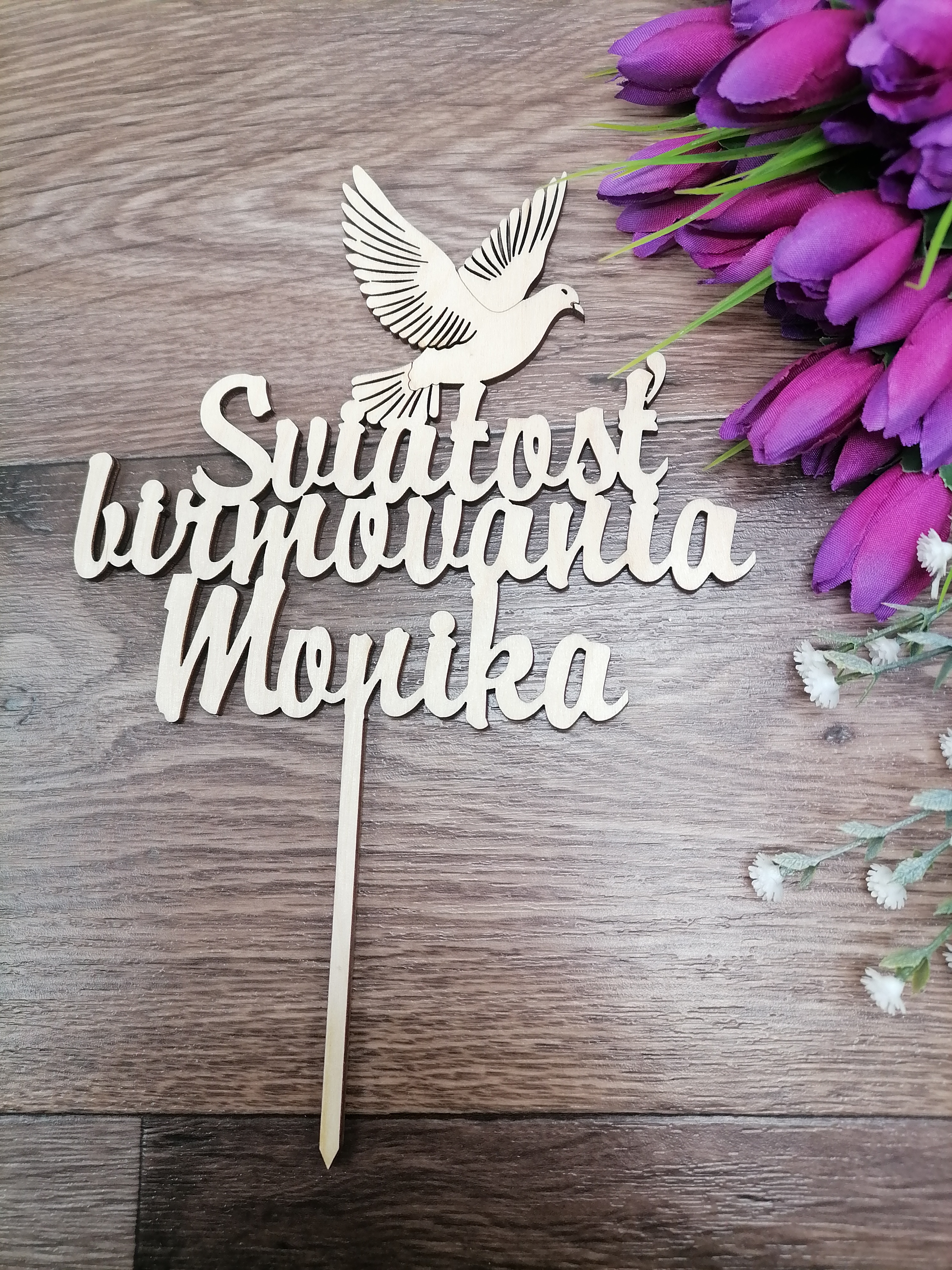 Zápich s menom na birmovku, prijímanie alebo ku konfirmáciu