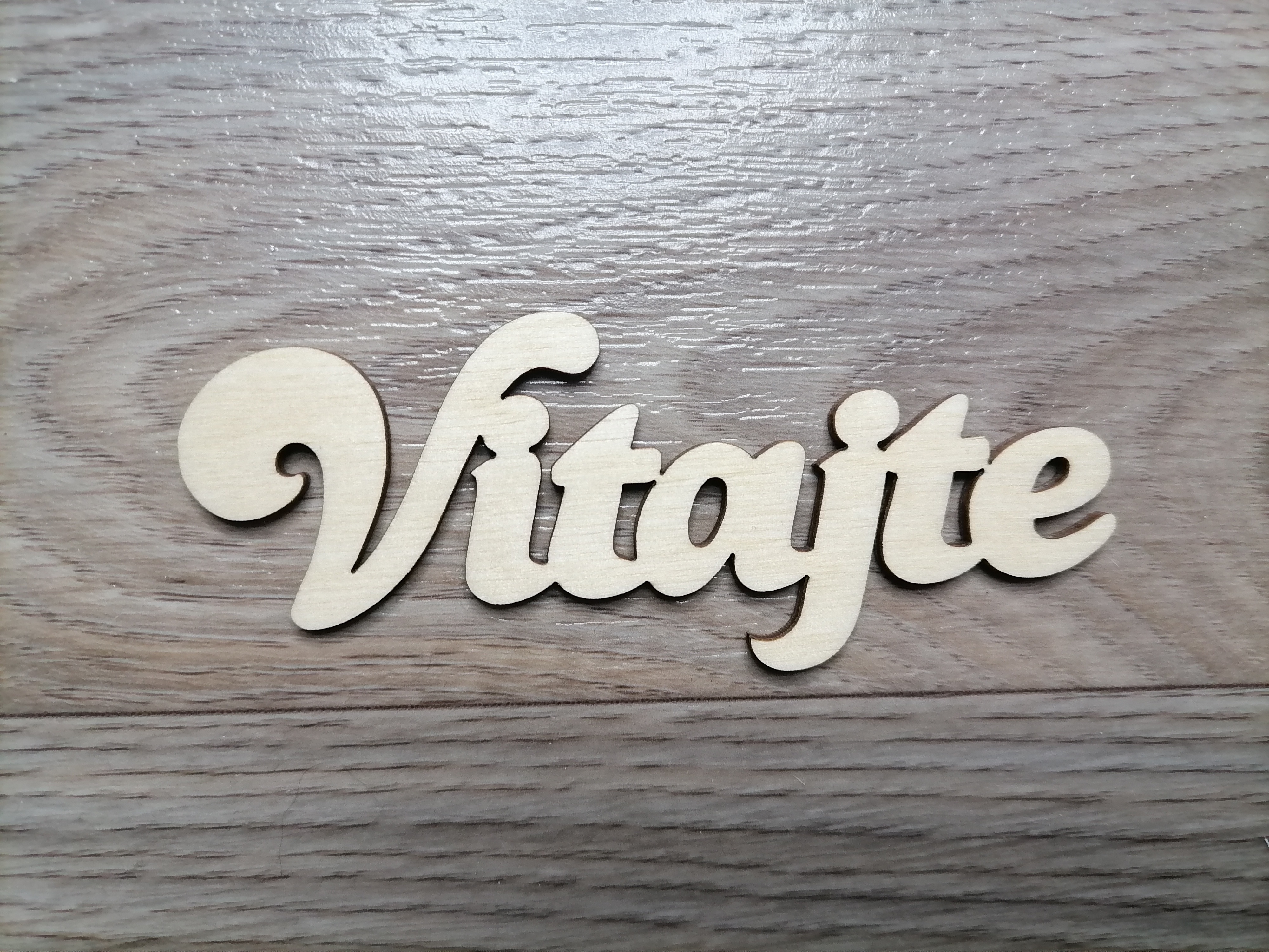 Drevený nápis vitajte 25cm