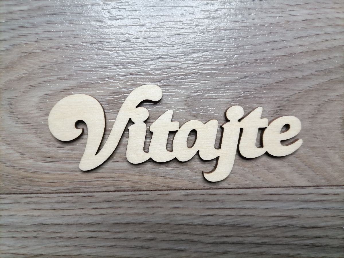 Drevený nápis vitajte 30cm