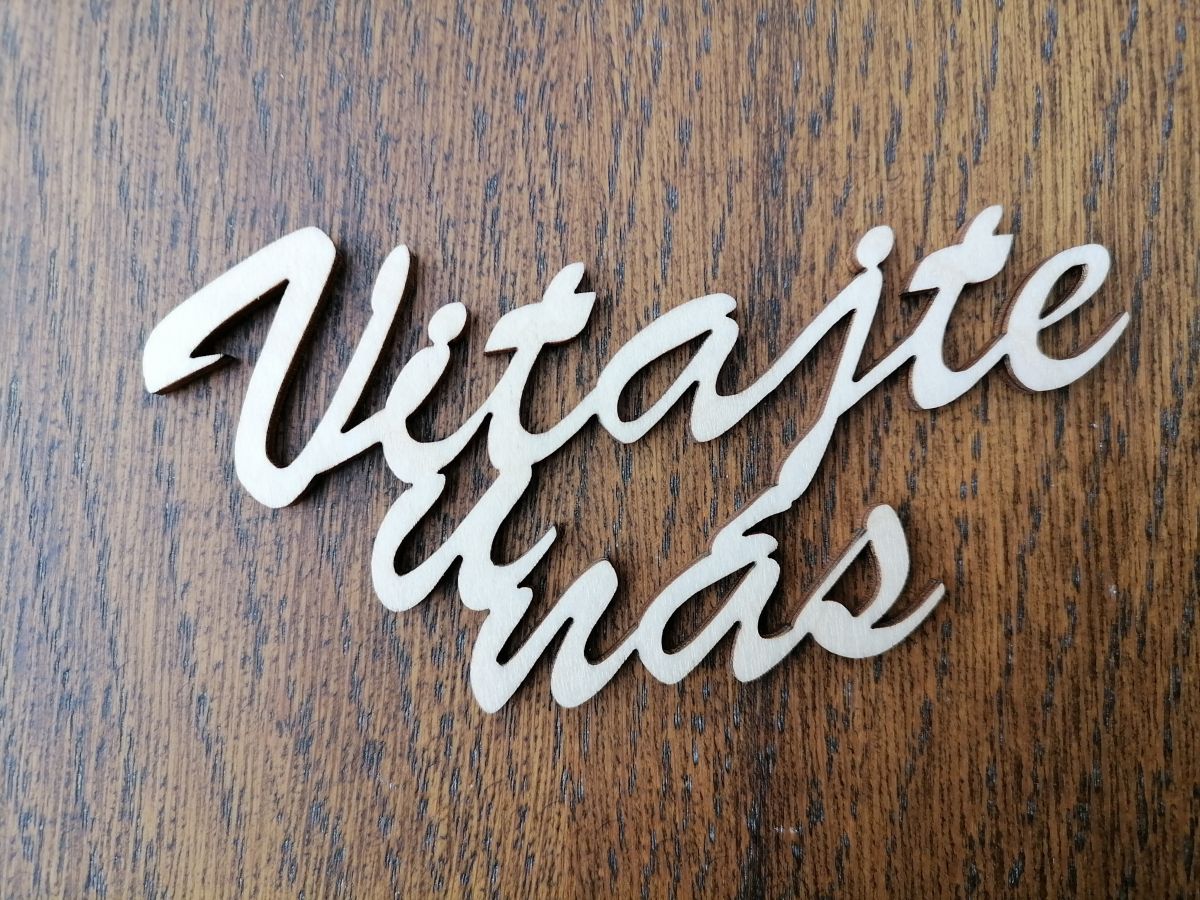 Nápis Vitajte u nás 15cm