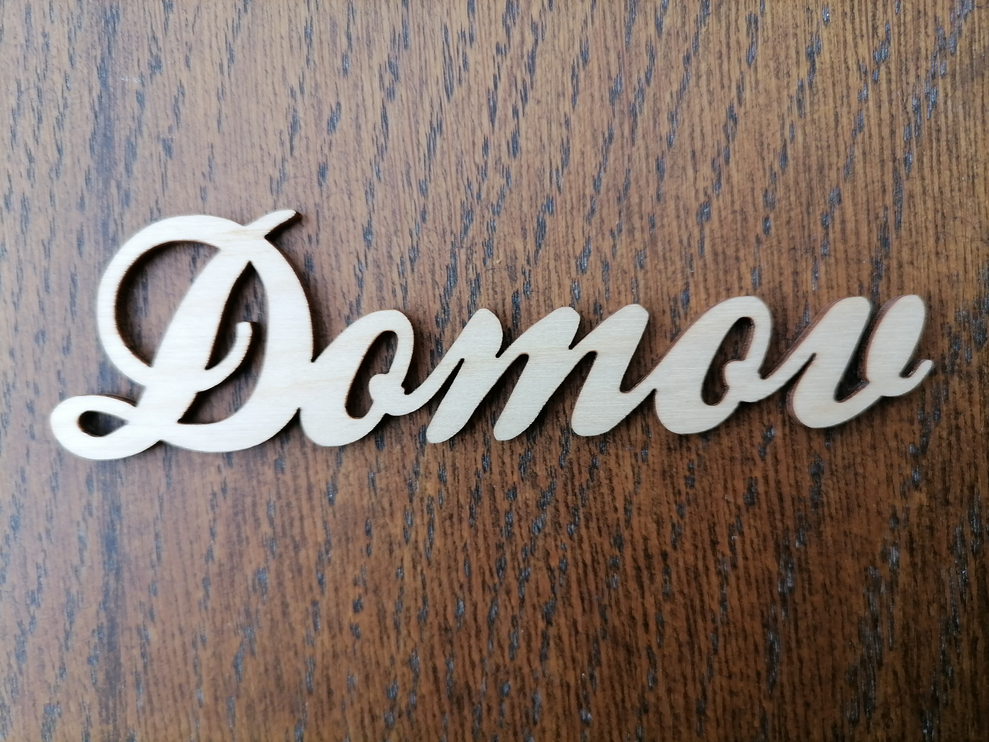 Nápis Domov 20cm