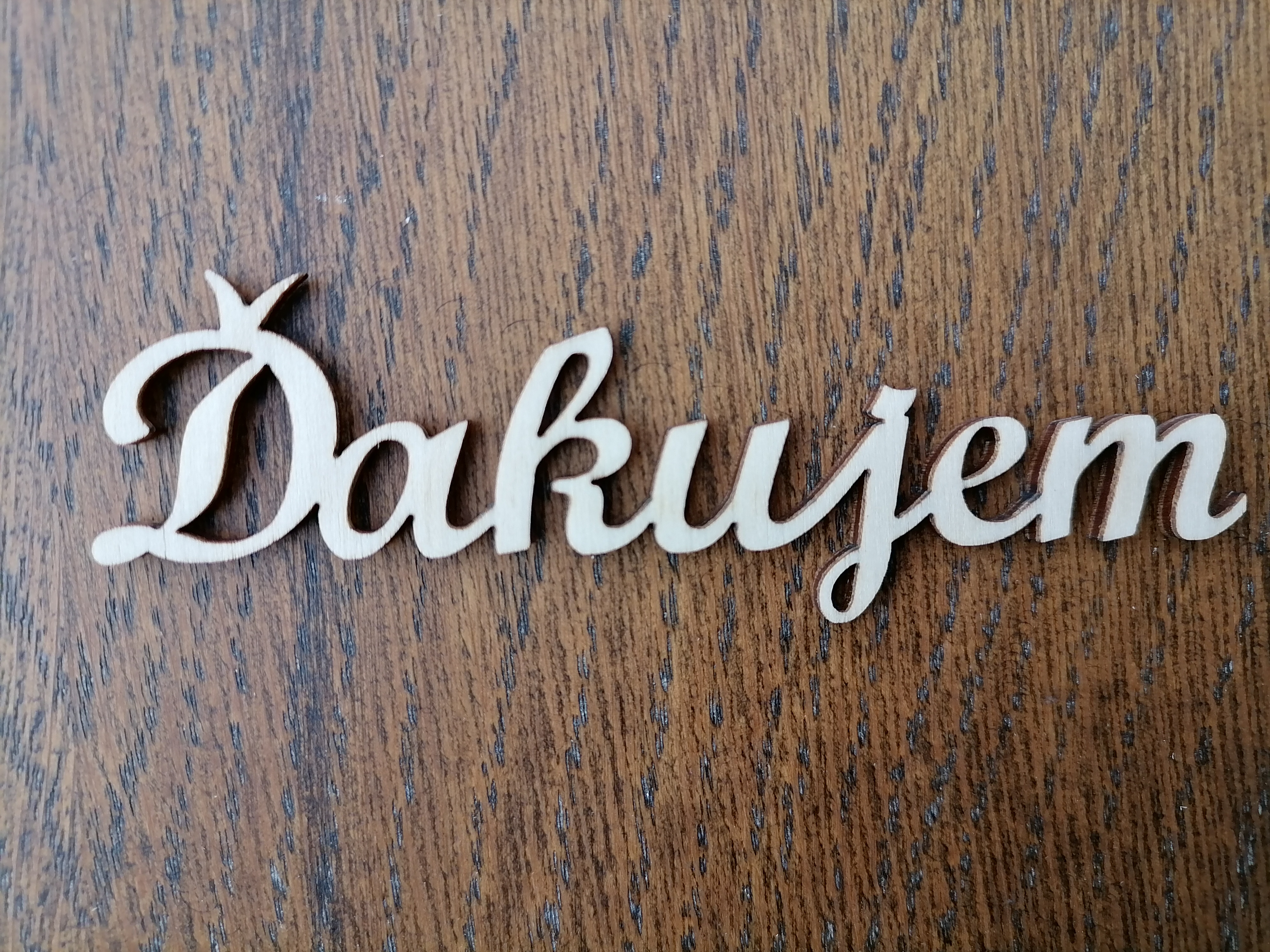 Nápis Ďakujem 15cm