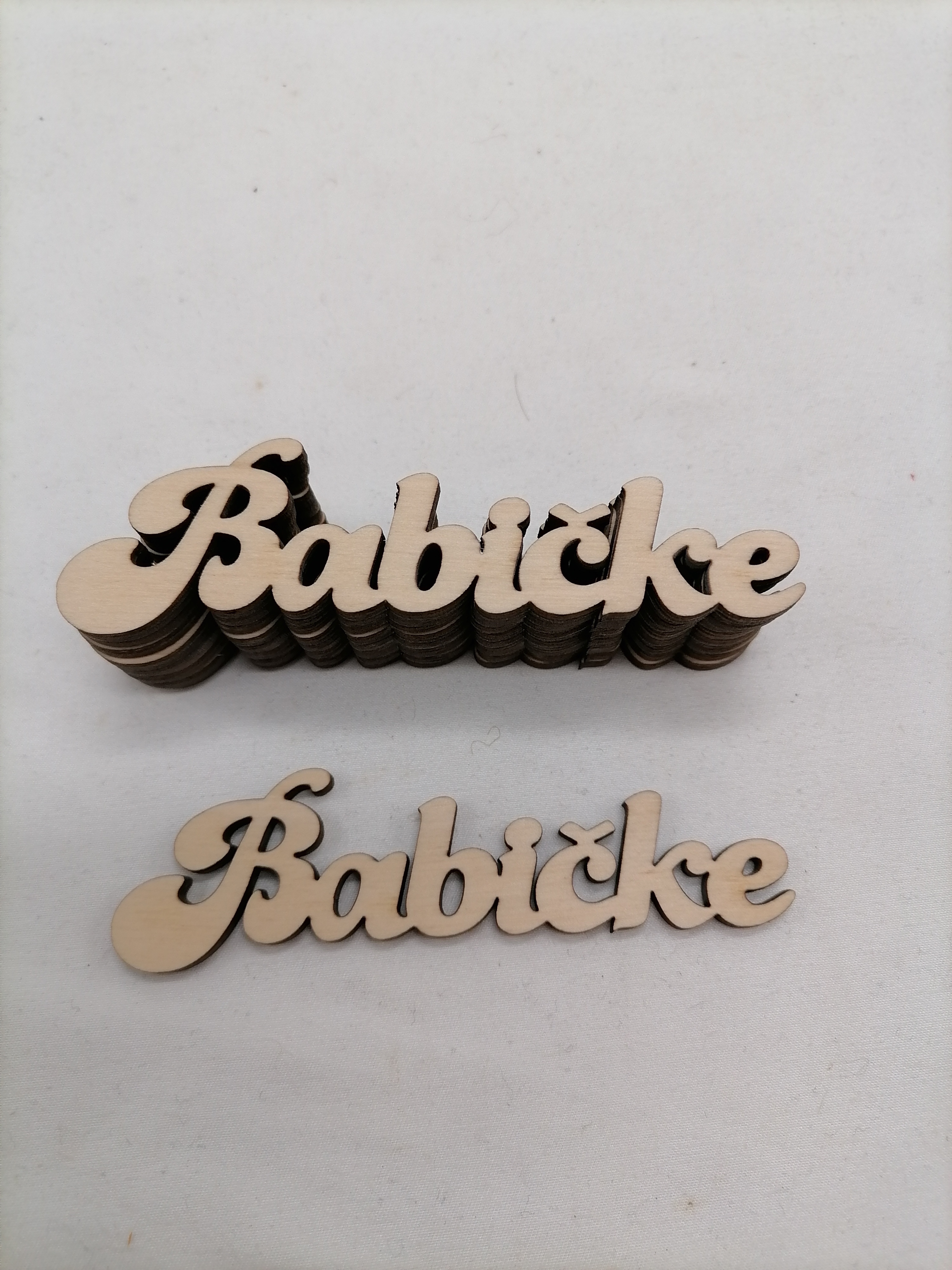 Nápis Babičke 10cm