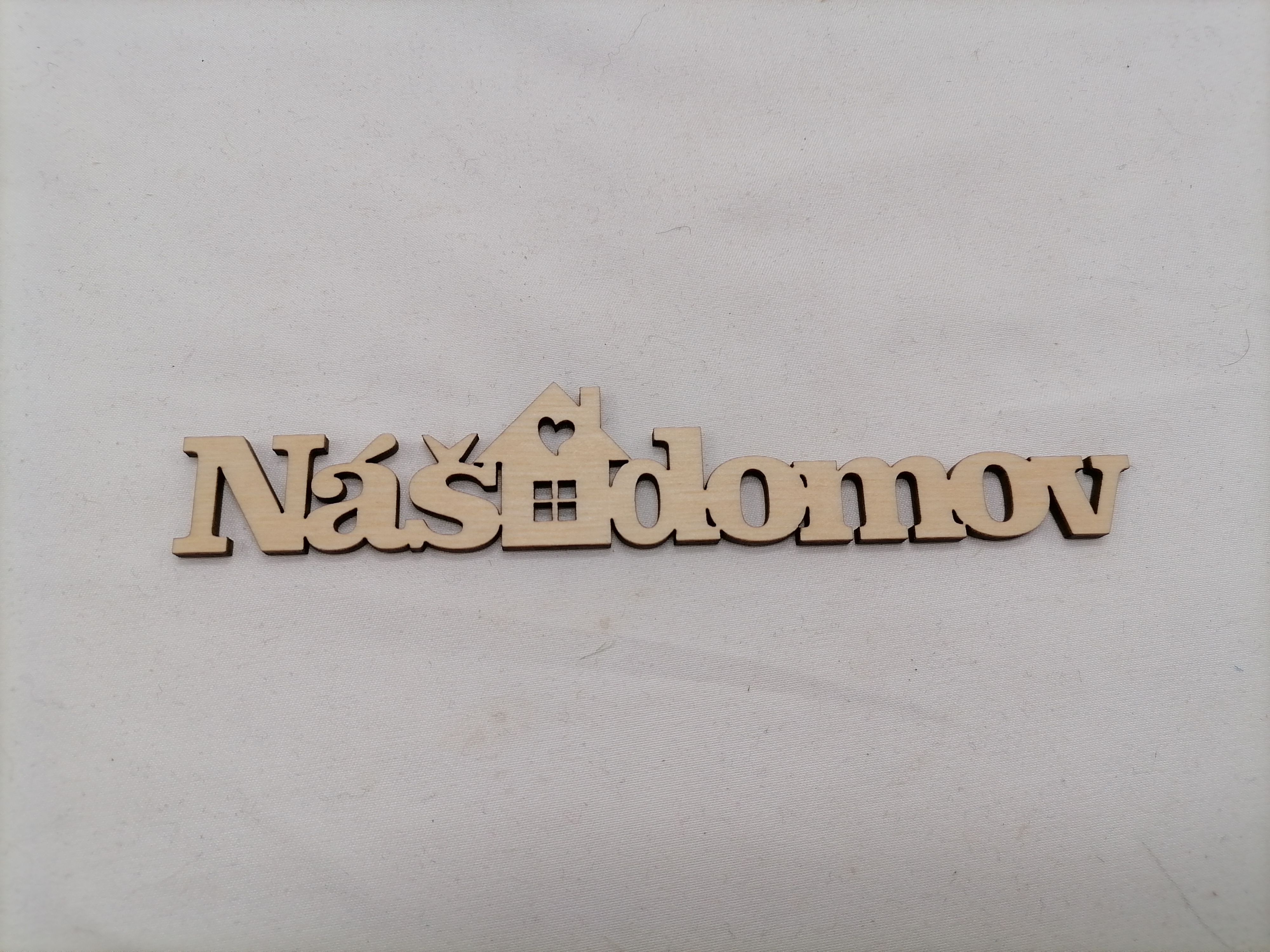 Nápis náš domov 15 cm
