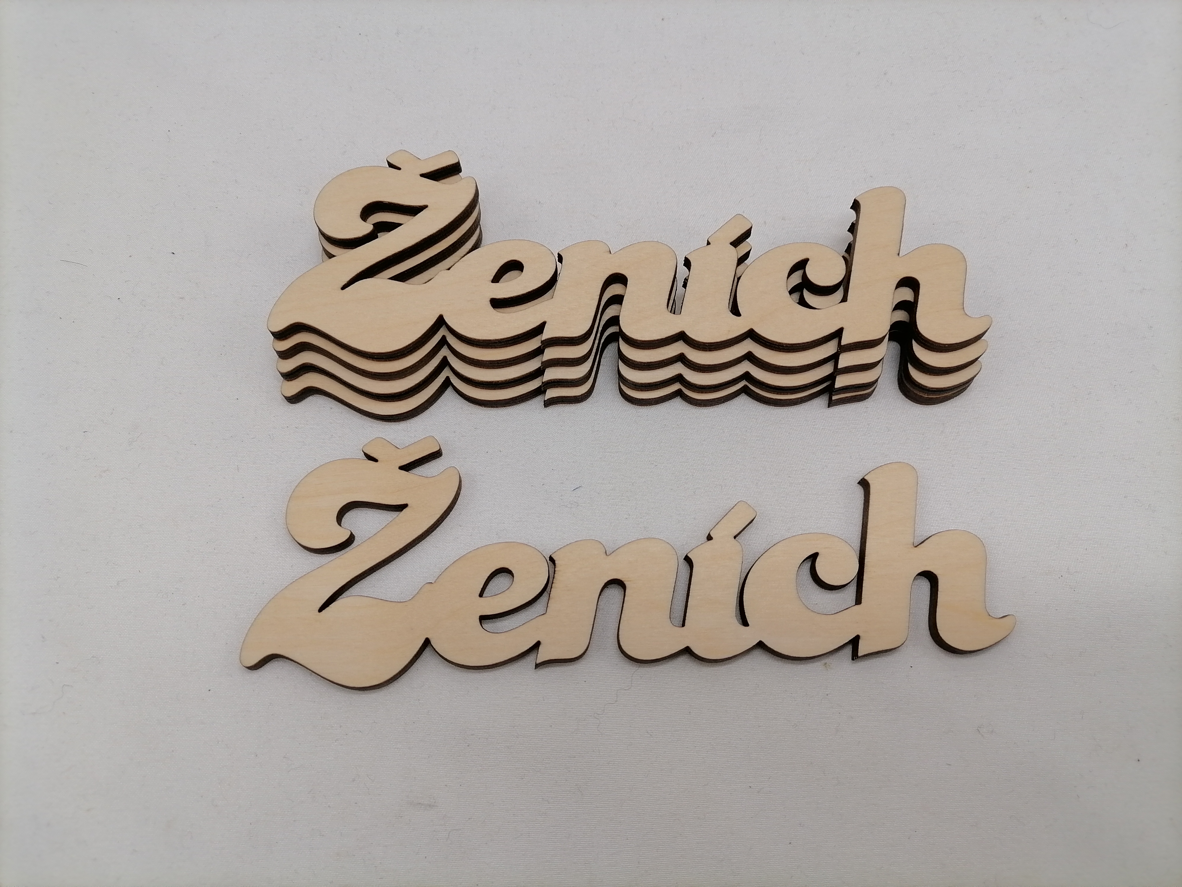 Nápis ženích 10 cm