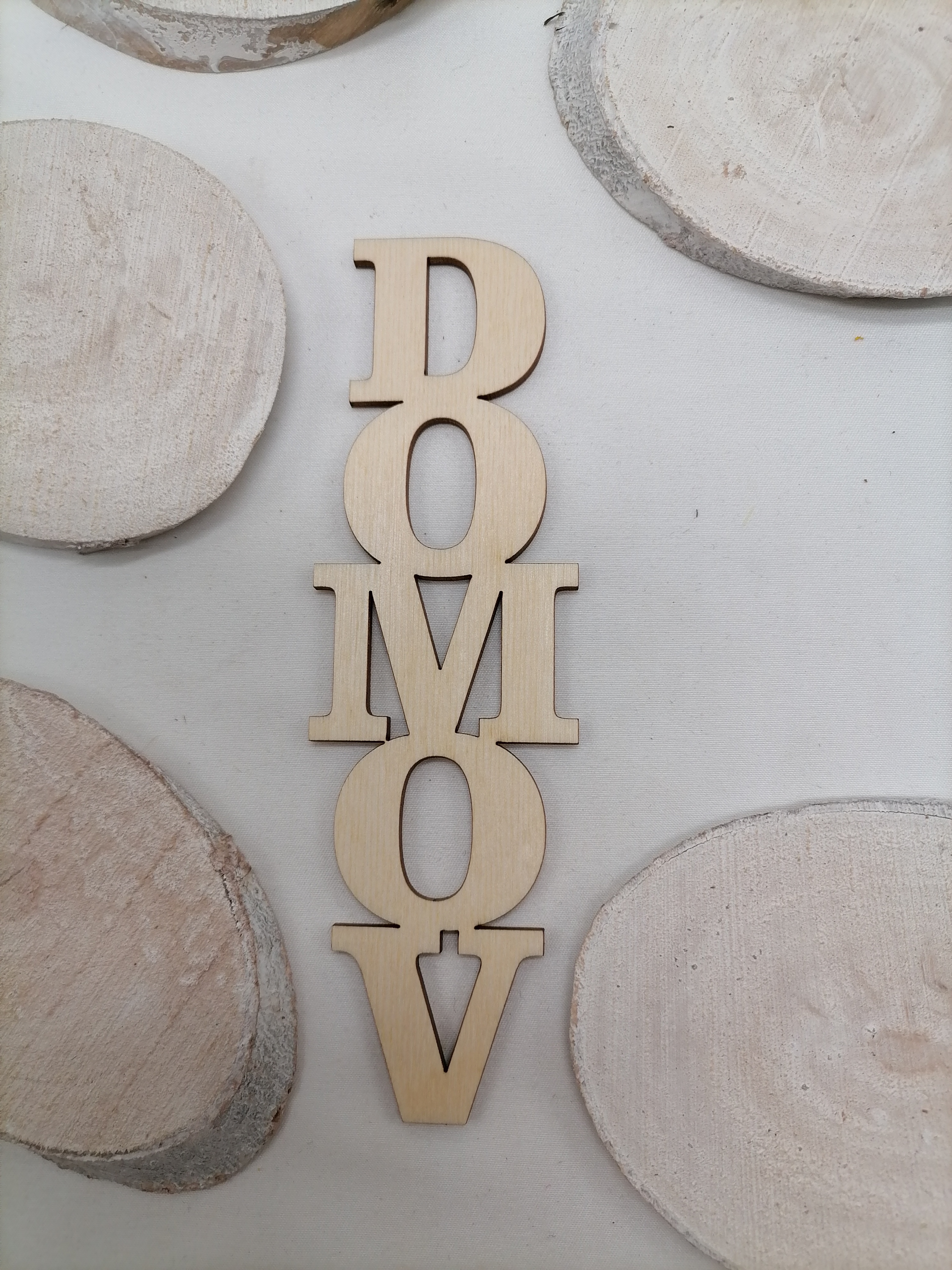 Nápis Domov 15cm