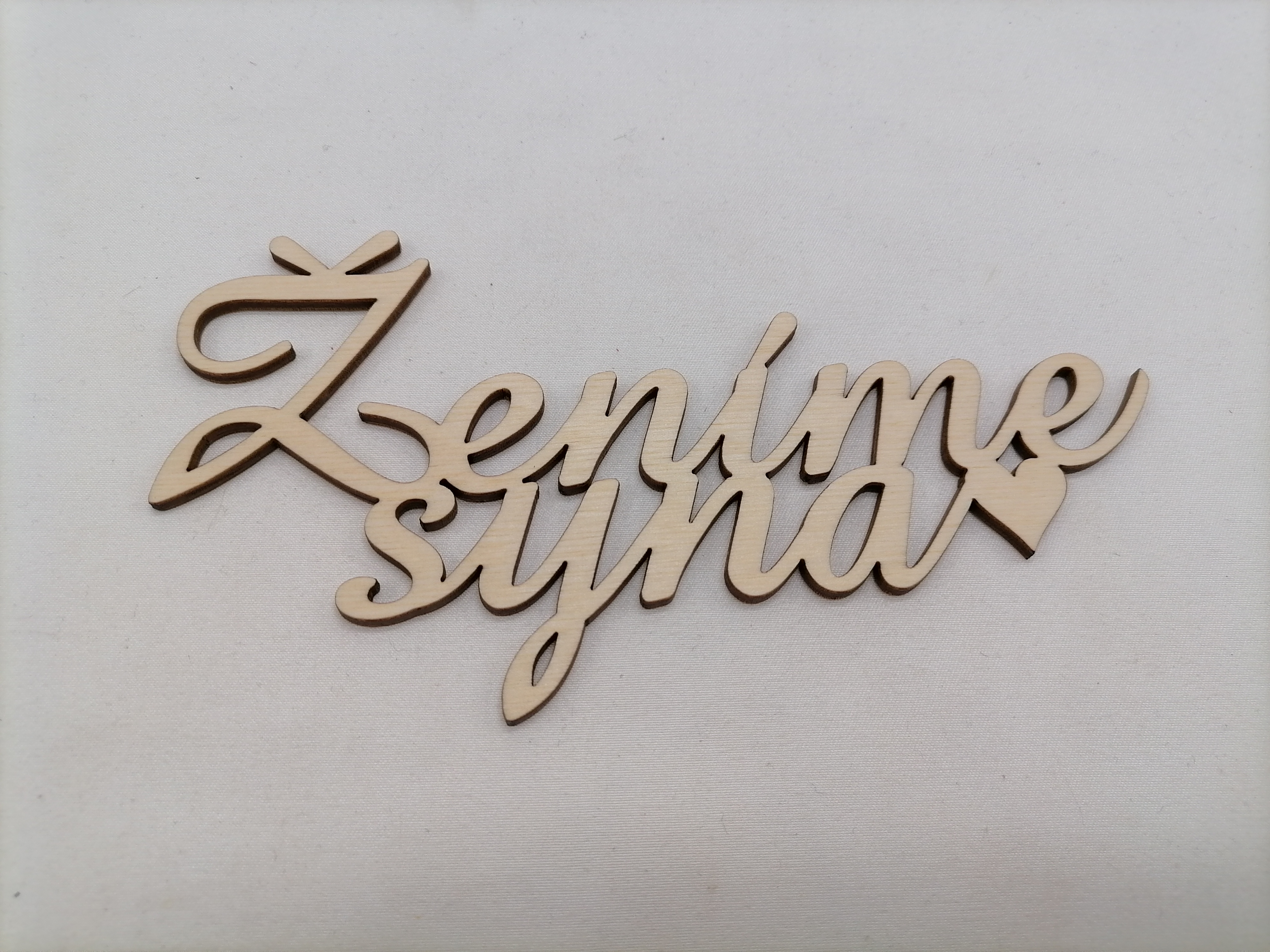 Nápis ženíme syna 15 cm