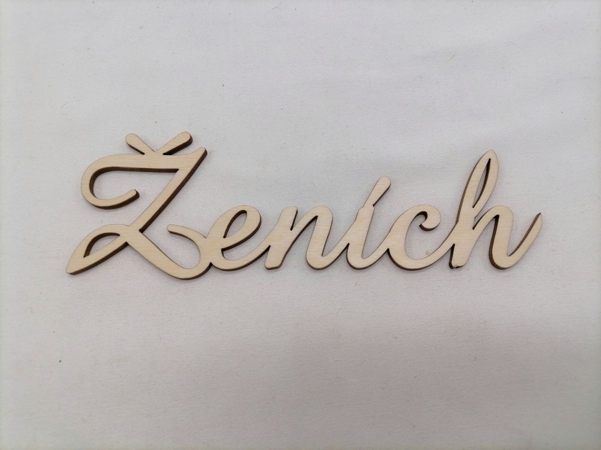 Nápis ženích 25 cm