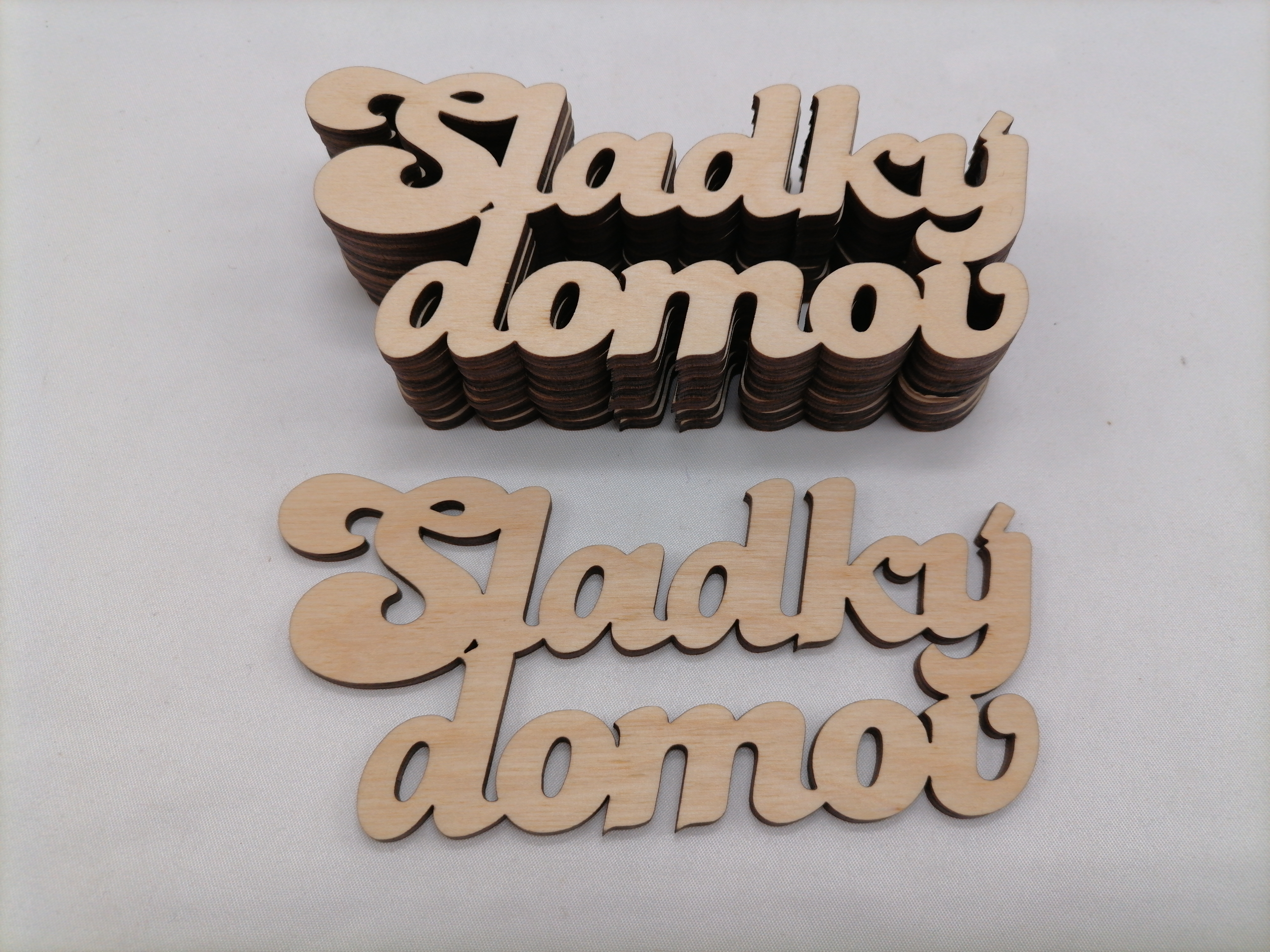 Nápis Sladký domov 10 cm