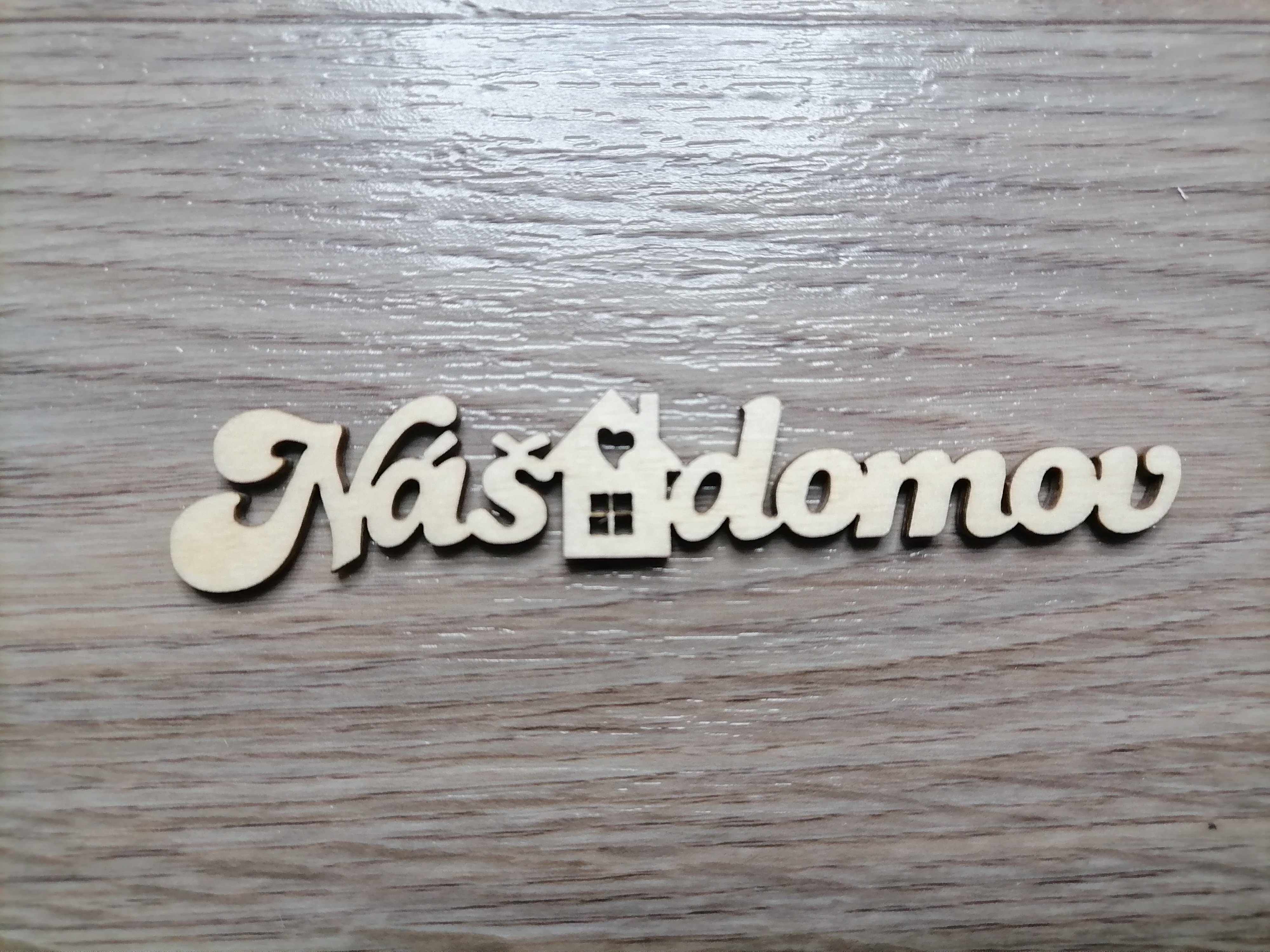 Nápis náš domov 10 cm
