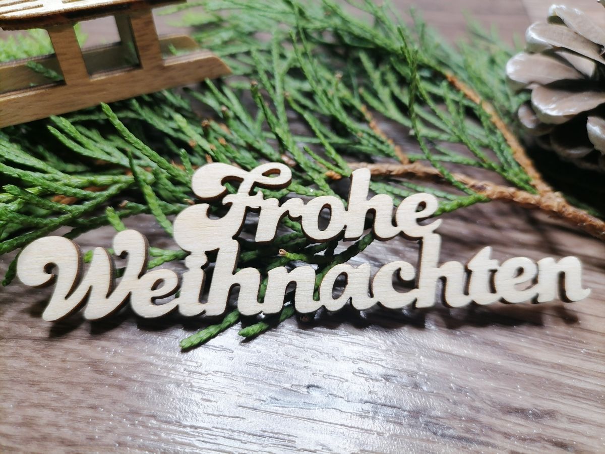 Vianočný nápis Frohe Weihnachten po Nemecky 30 cm