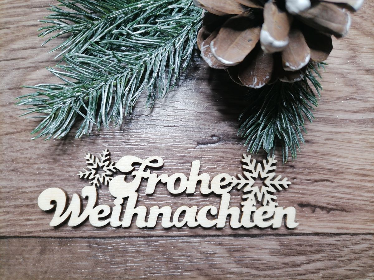 Vianočný nápis Frohe Weihnachten po Nemecky 30 cm