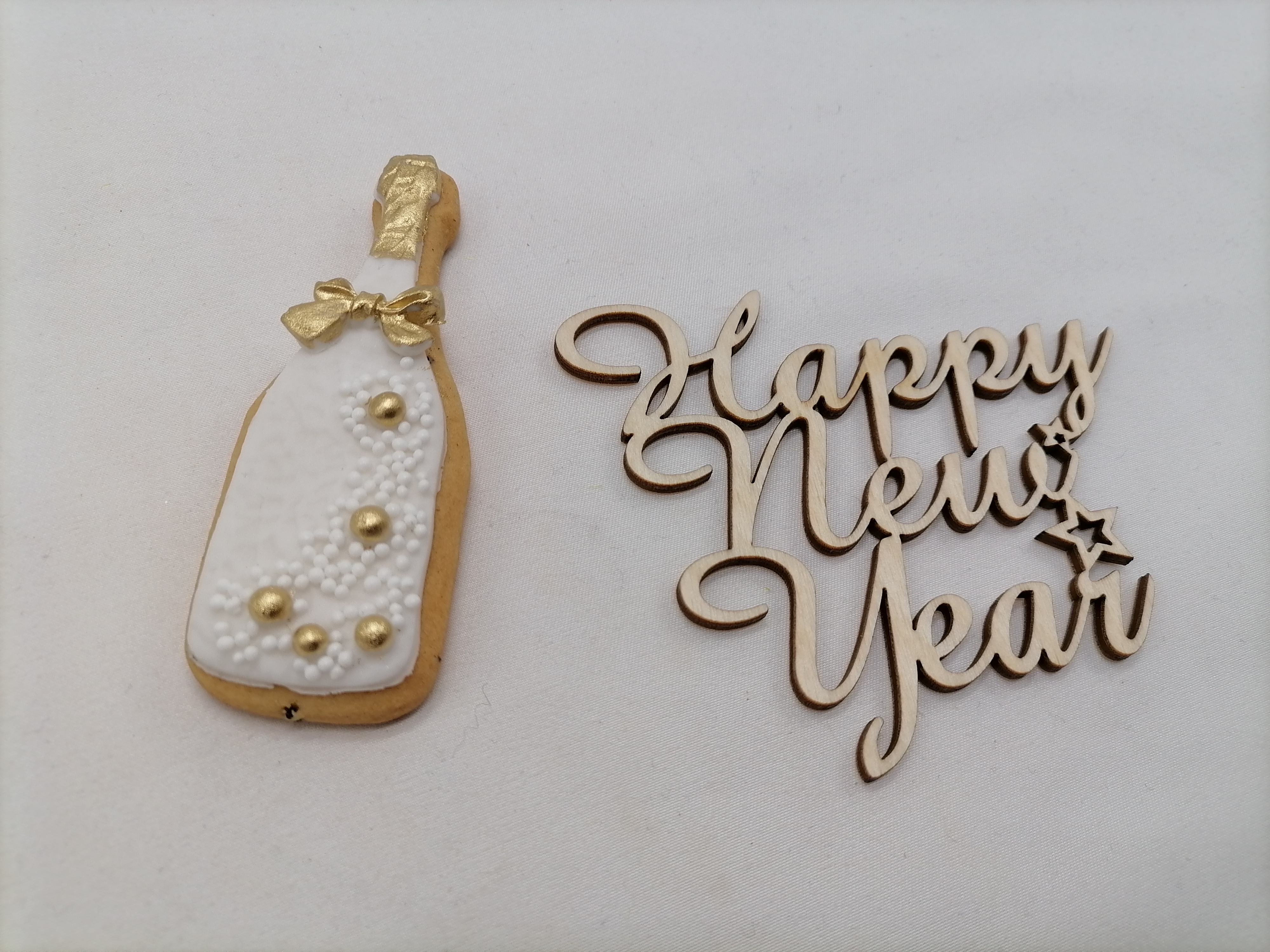 Nápis Happy new year 15 cm