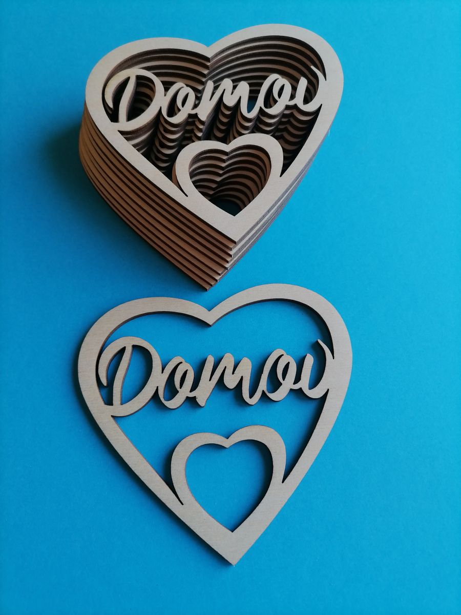 Výrez Domov v srdci 20 cm