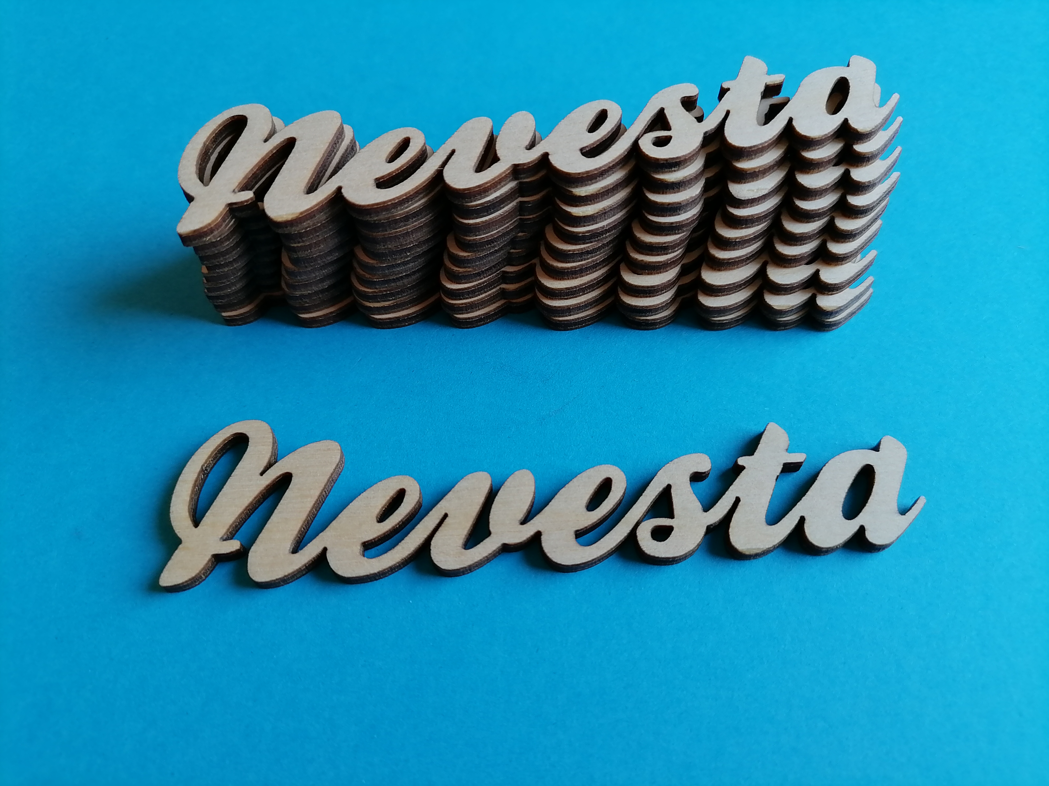Nápis nevesta 15 cm