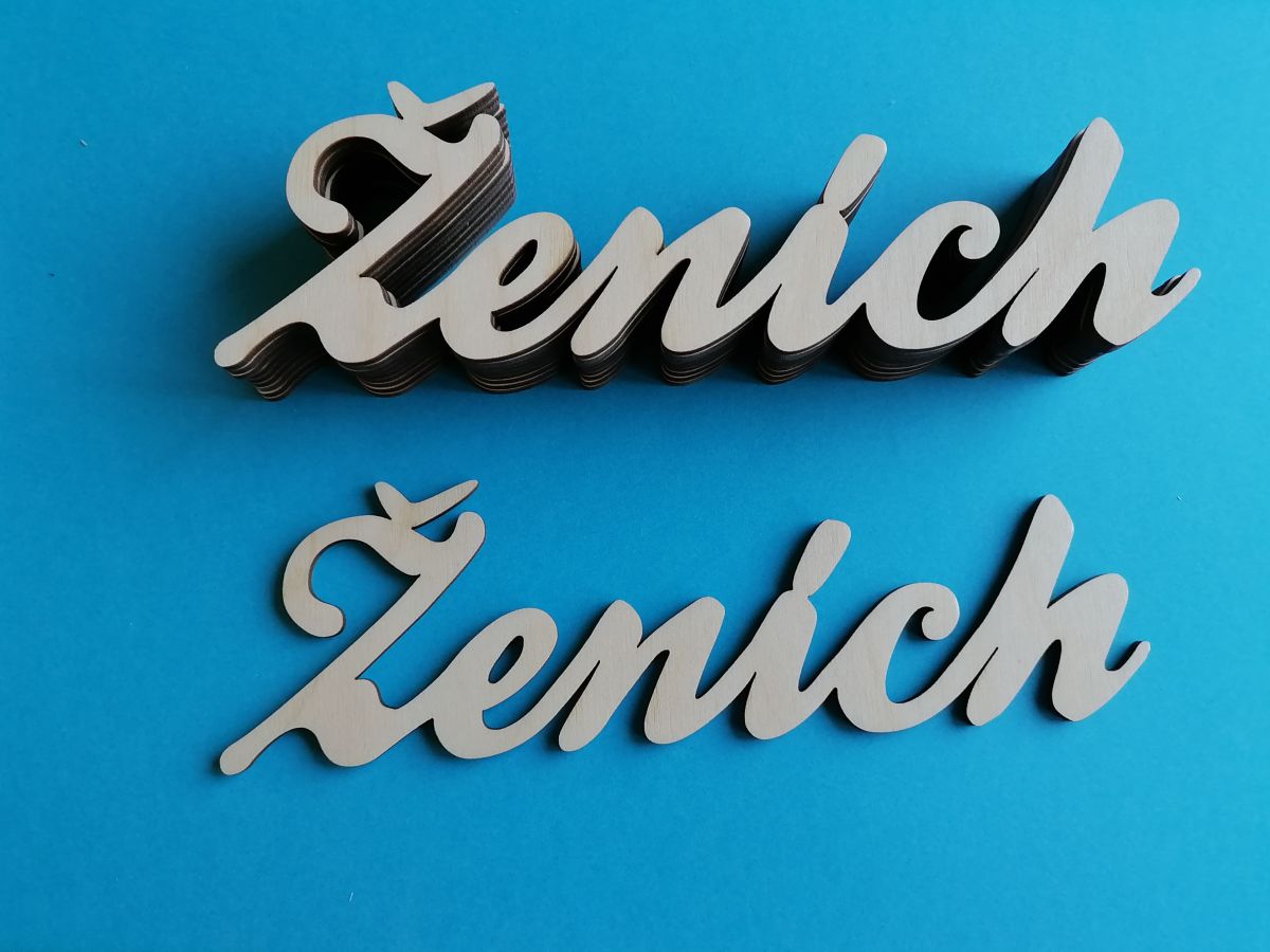 Nápis ženích 20 cm