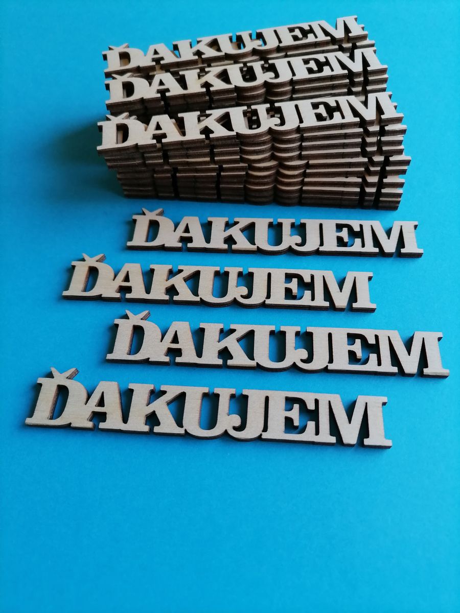 Nápis Ďakujem 10cm