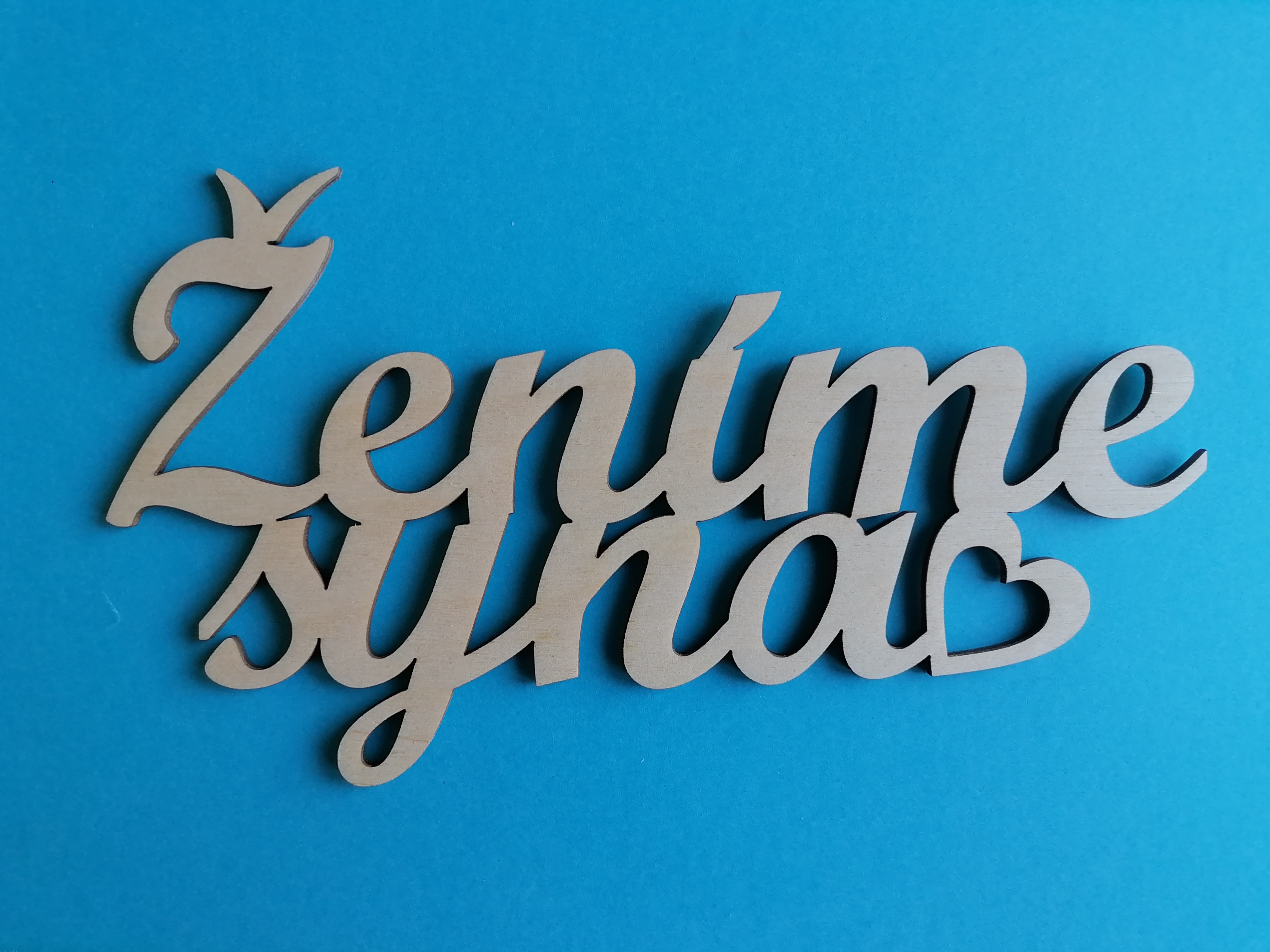 Nápis ženíme syna 15 cm
