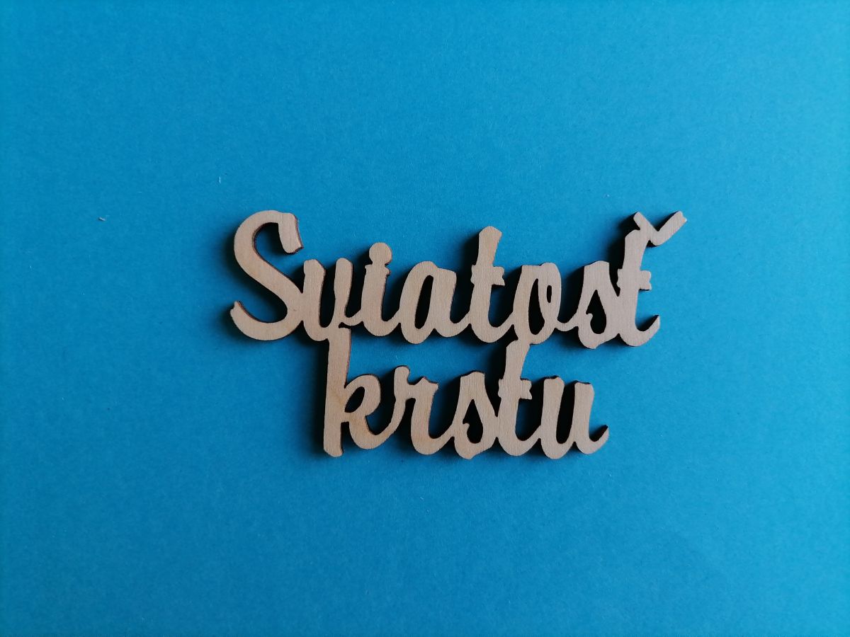 Nápis Sviatosť krstu 20 cm