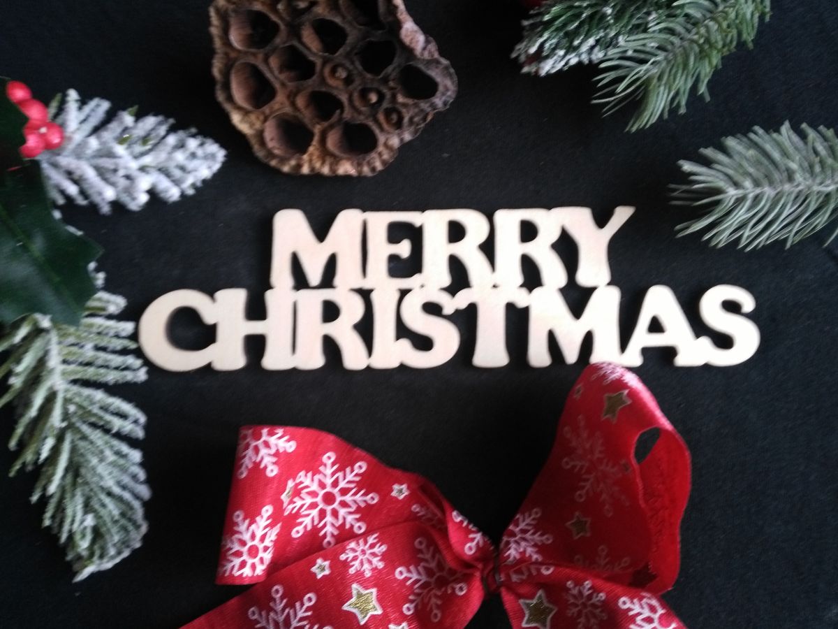 Drevený nápis Merry Christmas 40 cm