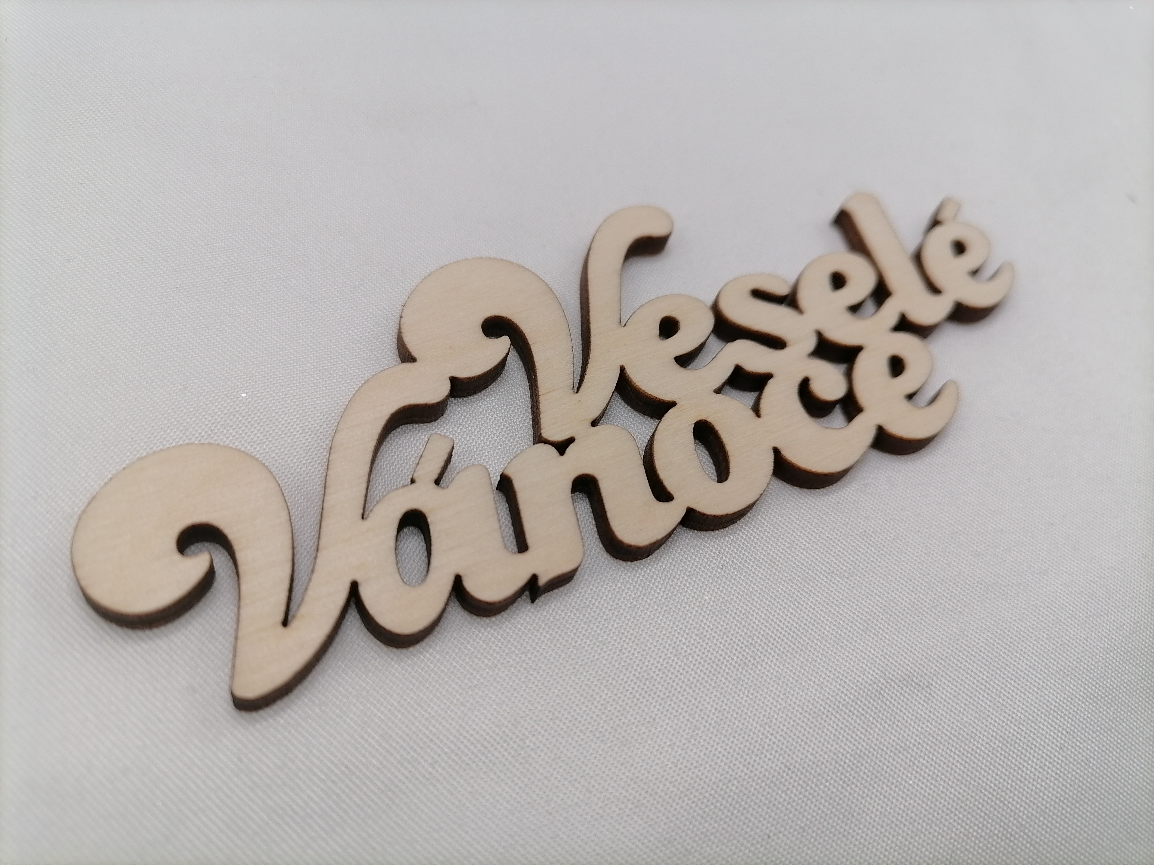 Drevený český nápis Veselé  Vánoce 10 cm