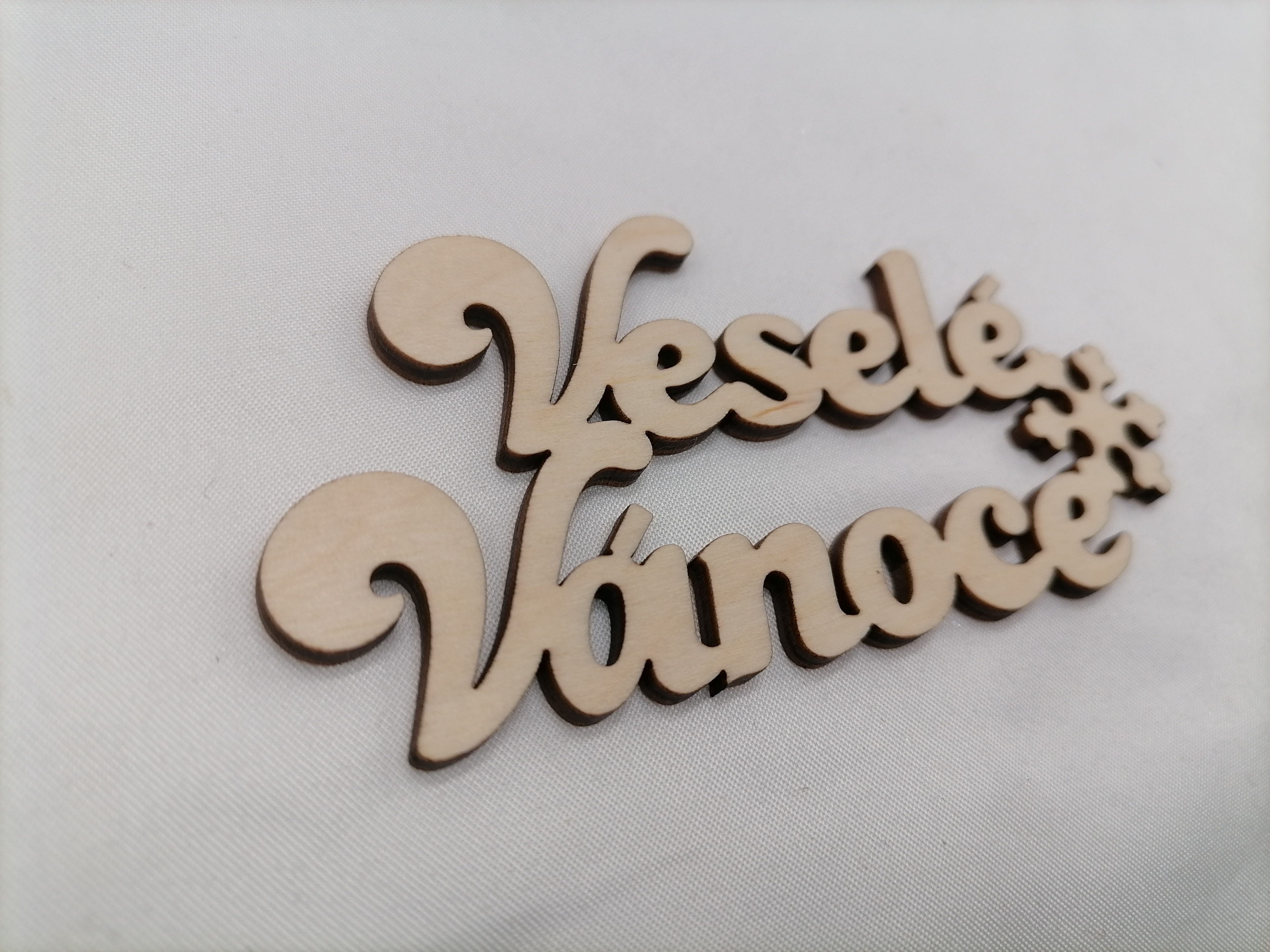 Drevený český nápis Veselé  Vánoce 30 cm