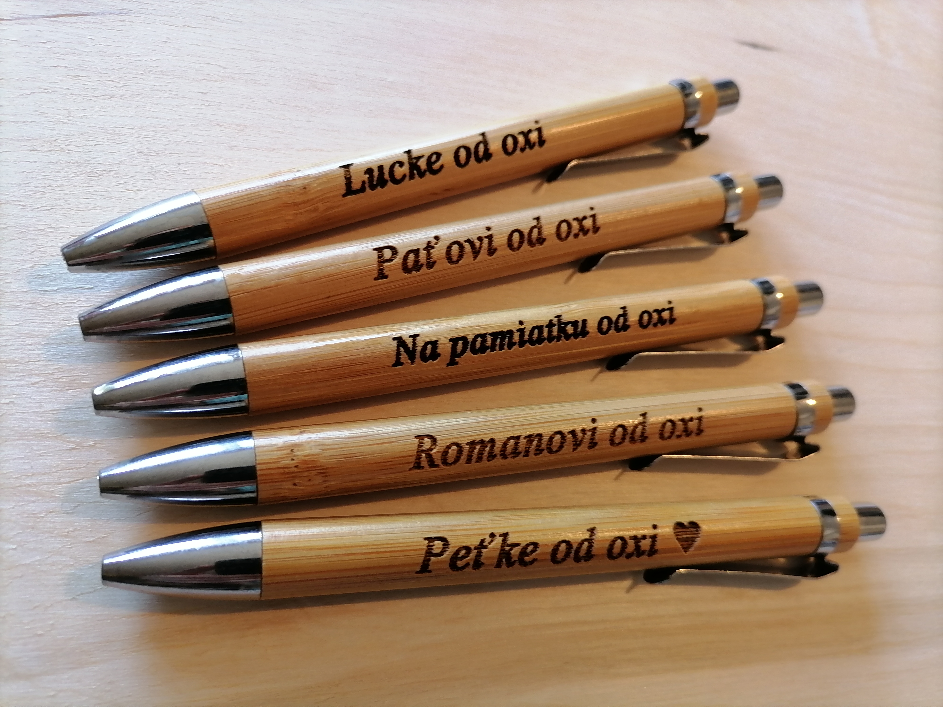 Bambusové pero pre učiteľky alebo  s vašim textom