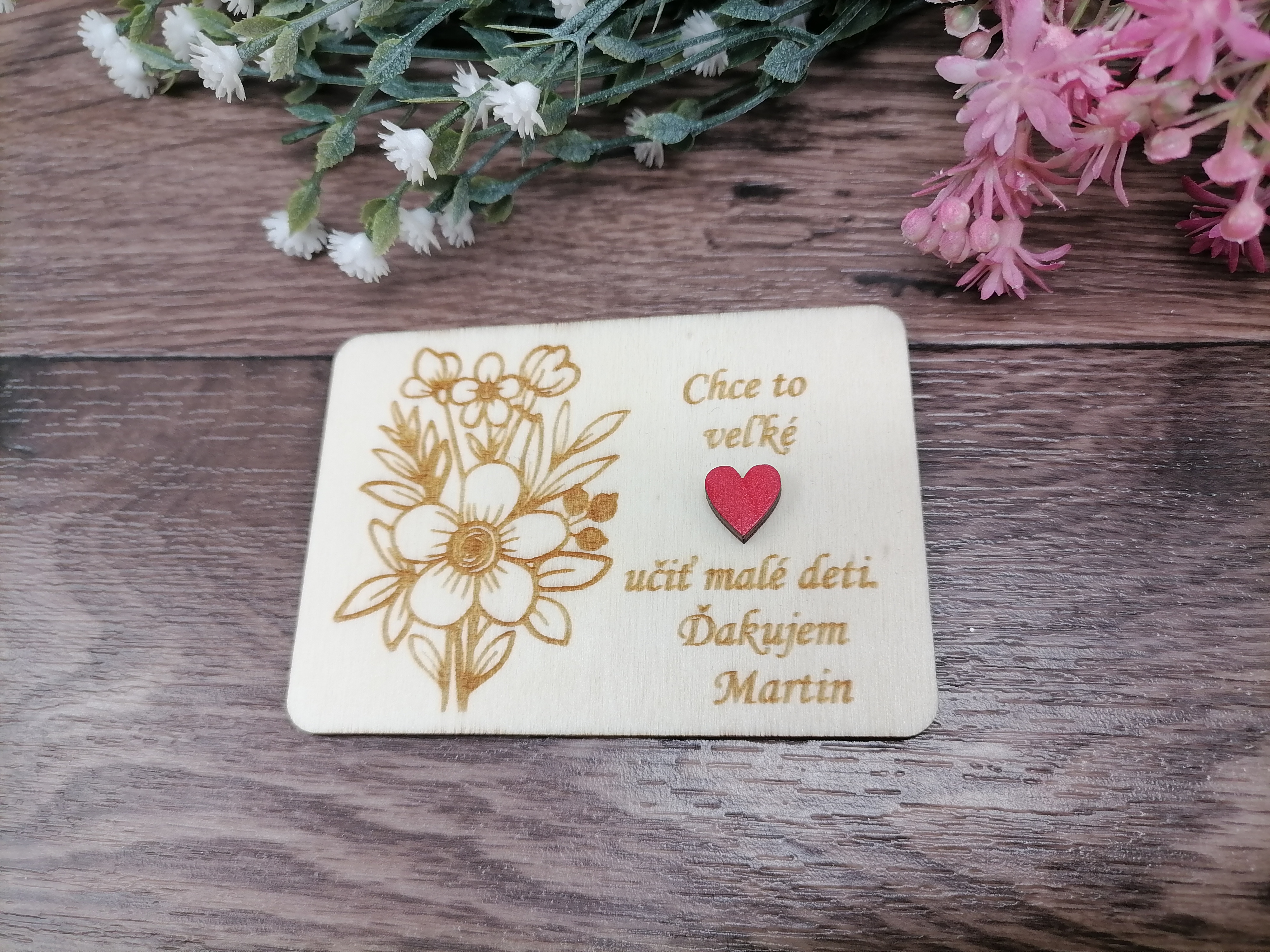 Magnetka pre pani učiteľky 8,5x6cm