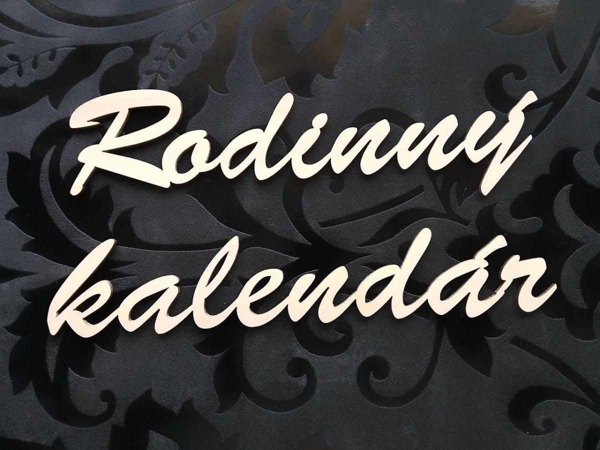Nápis na rodinný kalendár
