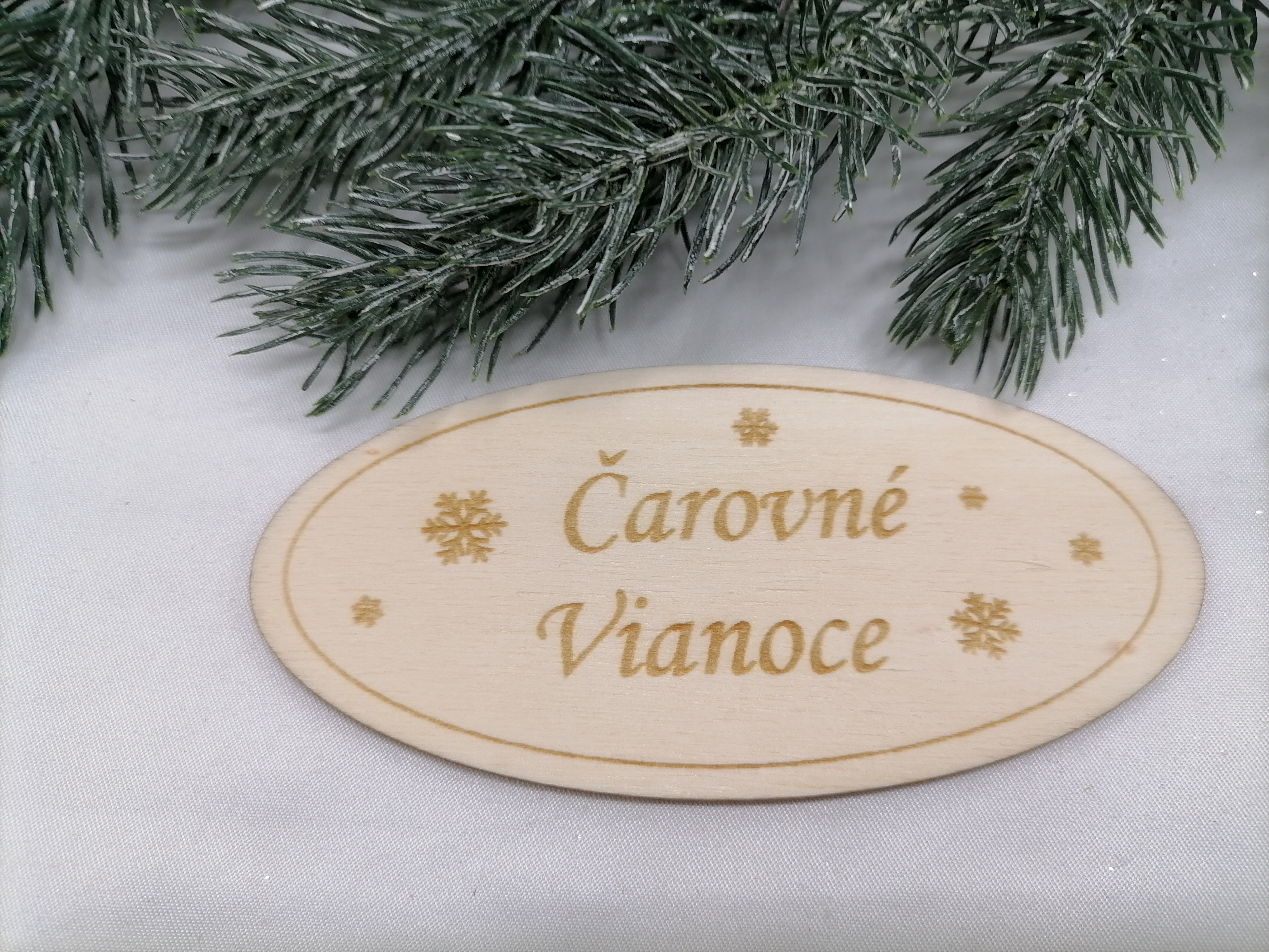 Ovál čarovné Vianoce 13cm