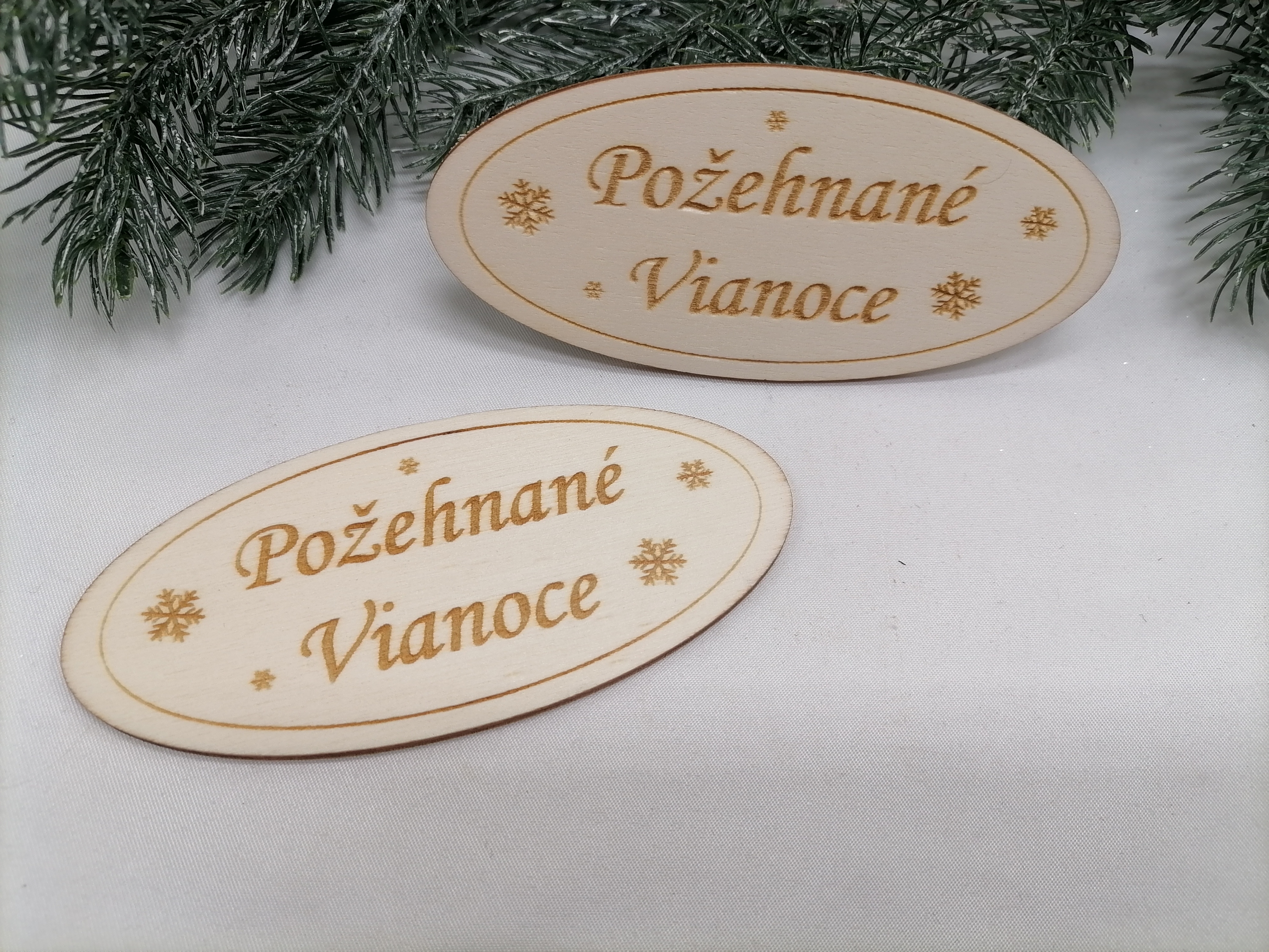 Ovál požehnané Vianoce 6cm